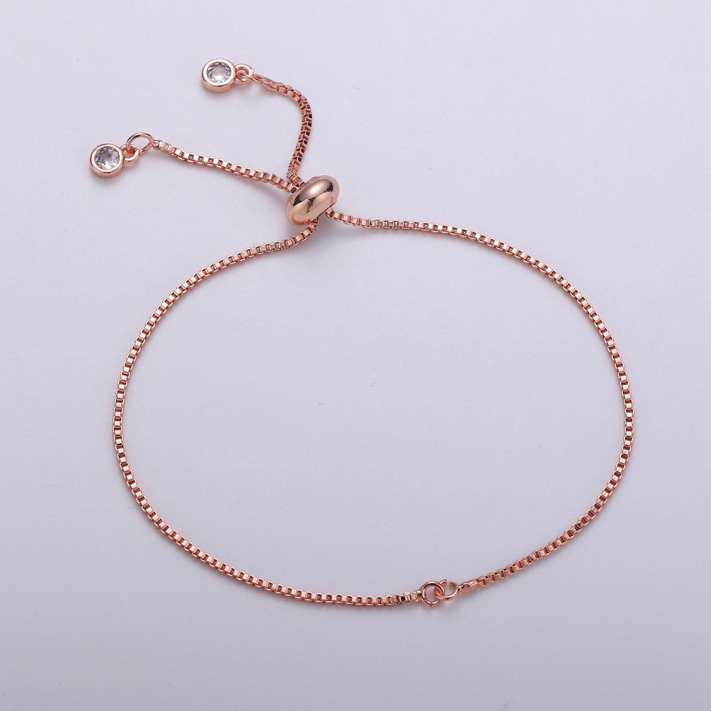 1pc.adjustble bracelet jumpring charm ready 24k gold box rolo cable, gold, black, silver, rosegold bracelet-supp 1080, 1081,1082,1088