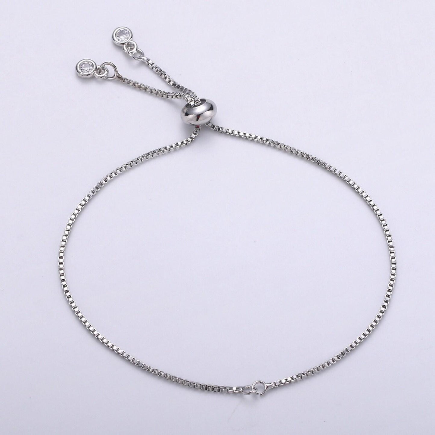 1pc.adjustble bracelet jumpring charm ready 24k gold box rolo cable, gold, black, silver, rosegold bracelet-supp 1080, 1081,1082,1088