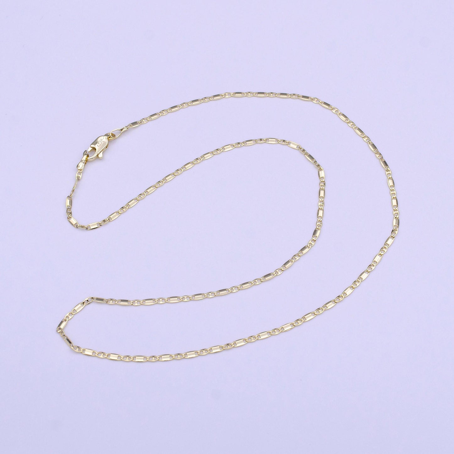 Dainty 14k gold filled mariner chain gold anchor link chain necklace ready to wear 18 inch length necklace wa1458