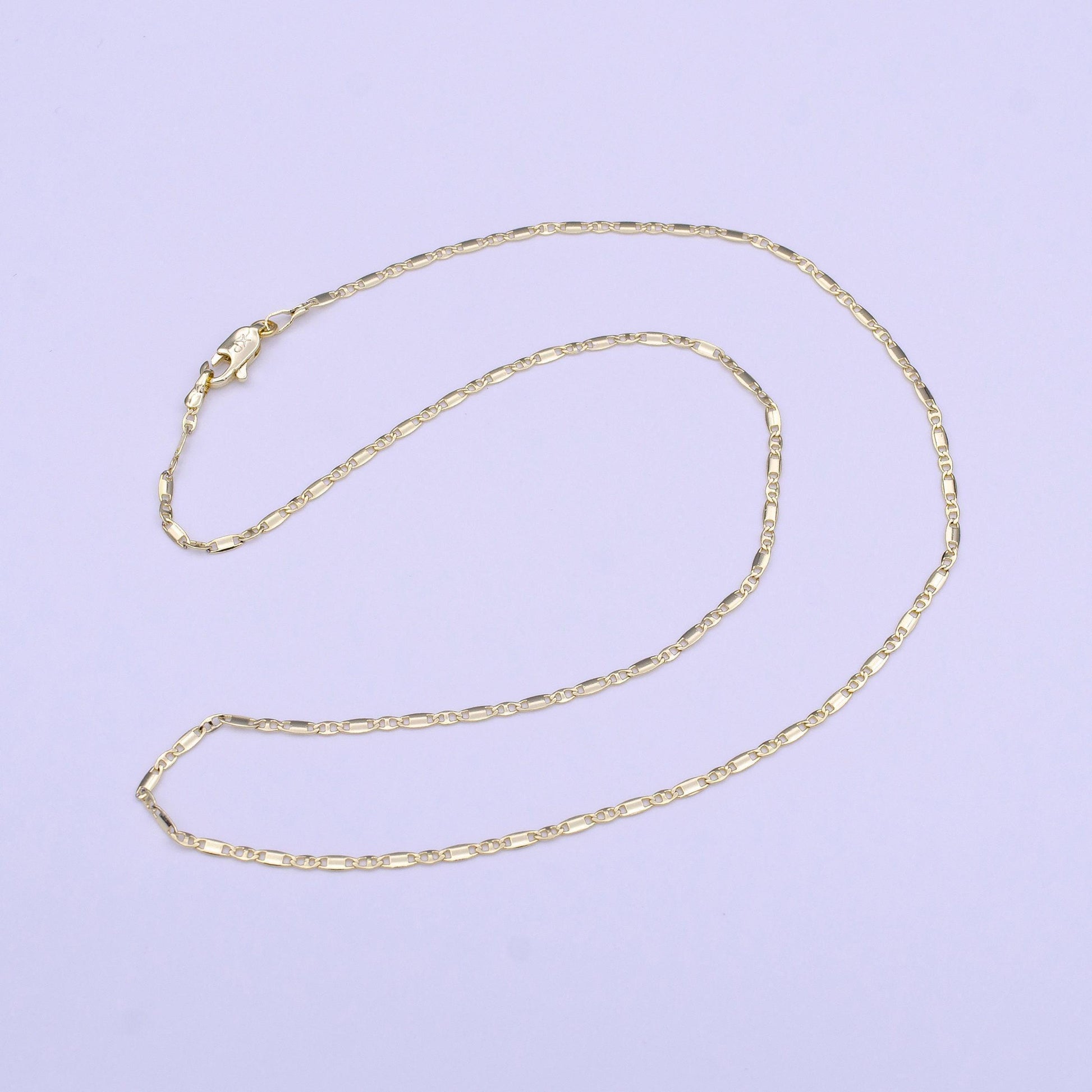 Dainty 14k gold filled mariner chain gold anchor link chain necklace ready to wear 18 inch length necklace wa1458