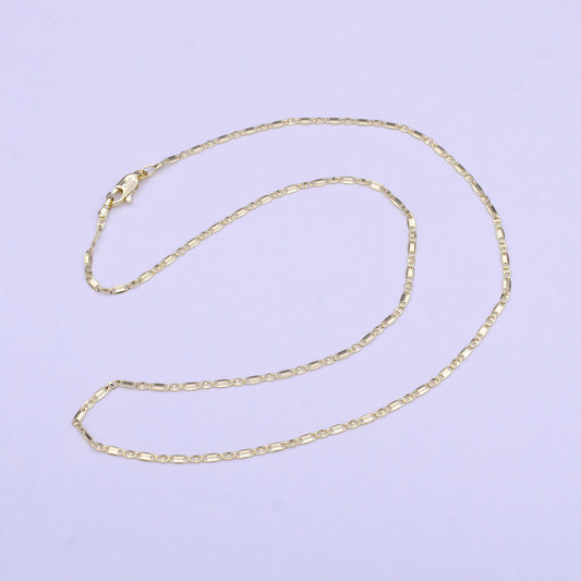 Dainty 14k gold filled mariner chain gold anchor link chain necklace ready to wear 18 inch length necklace wa1458
