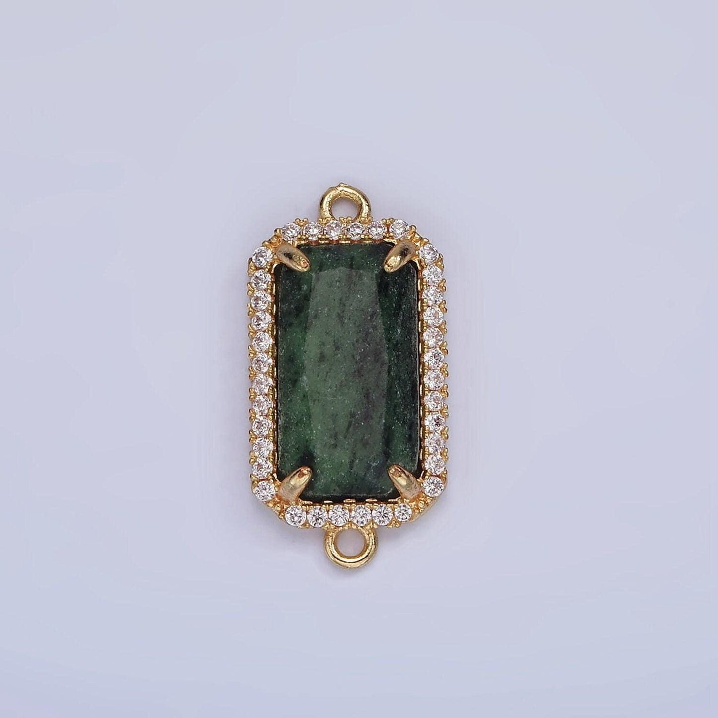 Mini 14k gold filled cubic zirconia link connector color faceted crystal charm connector birthstone link connector g-084