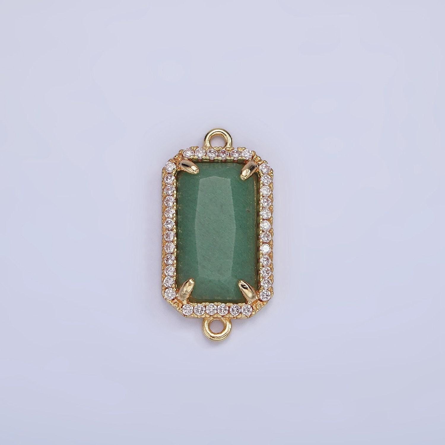 Mini 14k gold filled cubic zirconia link connector color faceted crystal charm connector birthstone link connector g-084