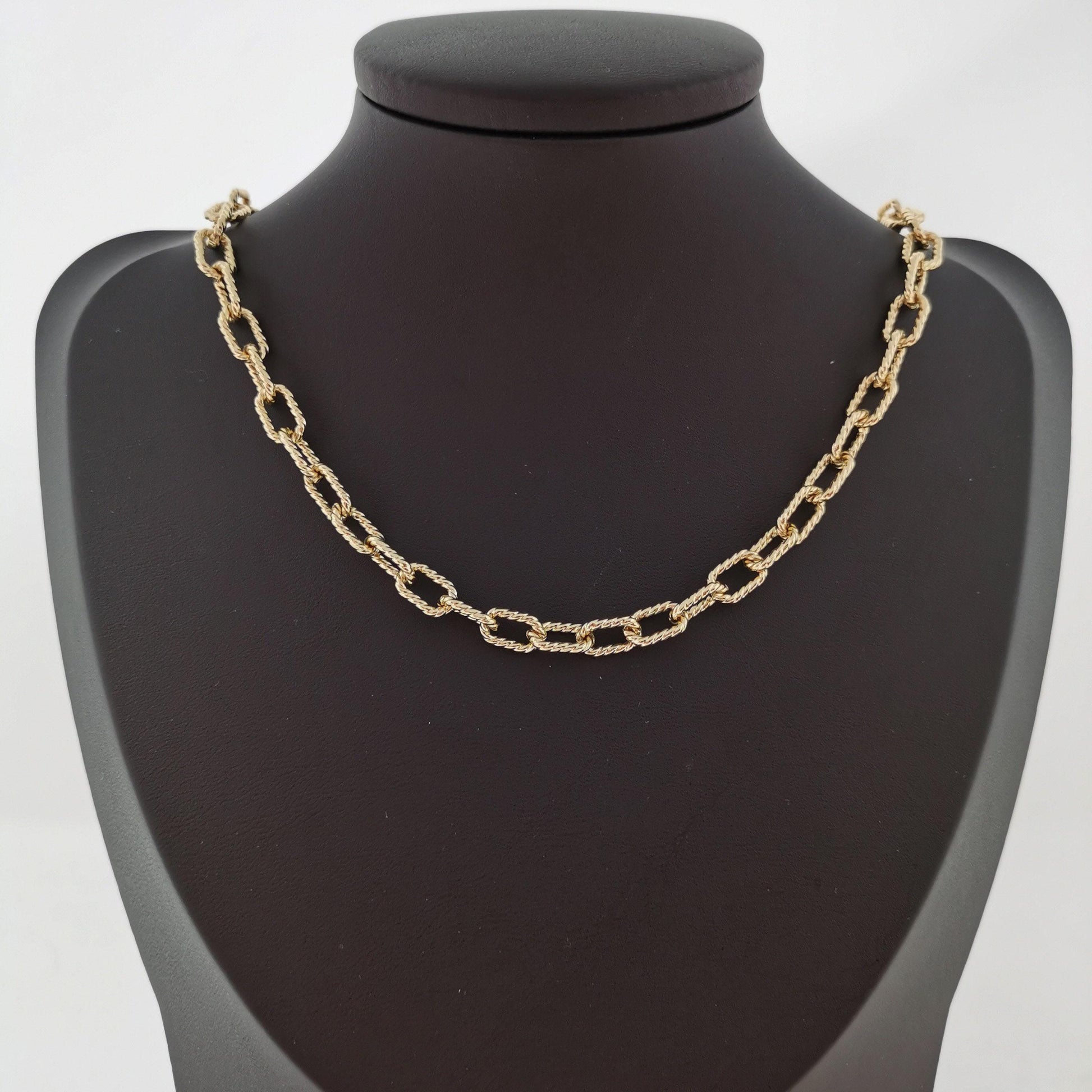 24k gold paperclip chain by yard, oval link chain by foot, wholesale bulk roll chain for jewelry making, size 10x5mm,220