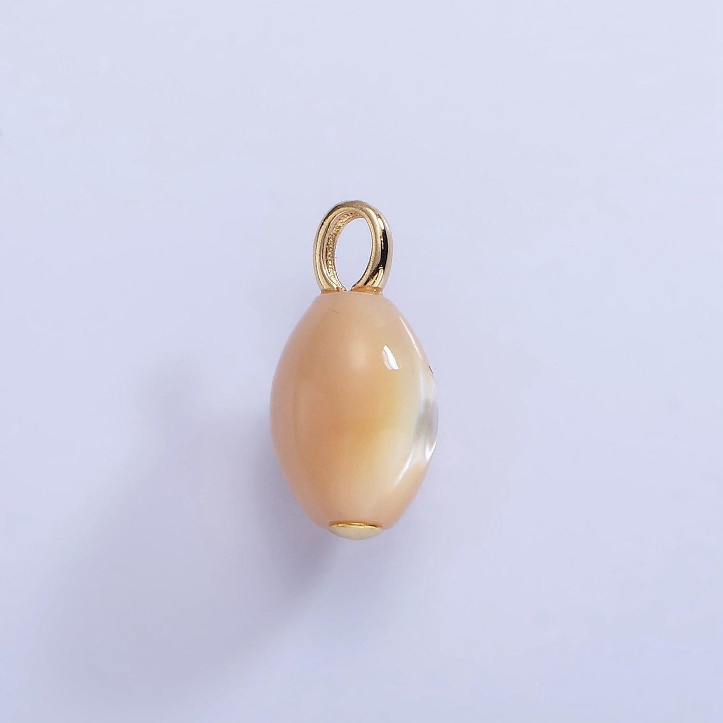 Dainty pretty mauve brown white oval pear pearl charm teardrop genuine freshwater pearlcore wedding pearls pendant p1587