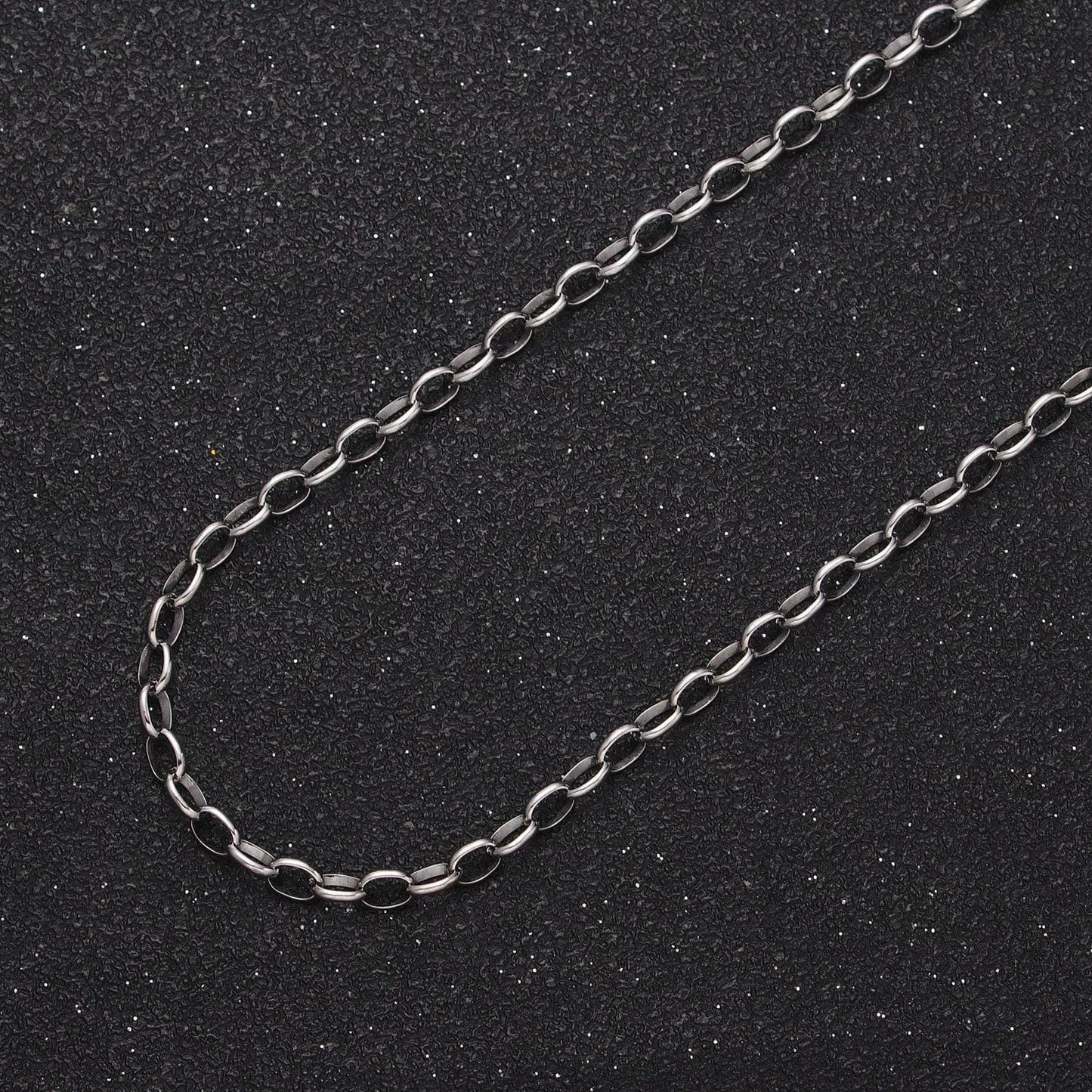 Dainty stainless steel hypoallergenic cable chain anti tarnish unfinished chain for necklace bracelet anklet jewelry making supply roll 1346