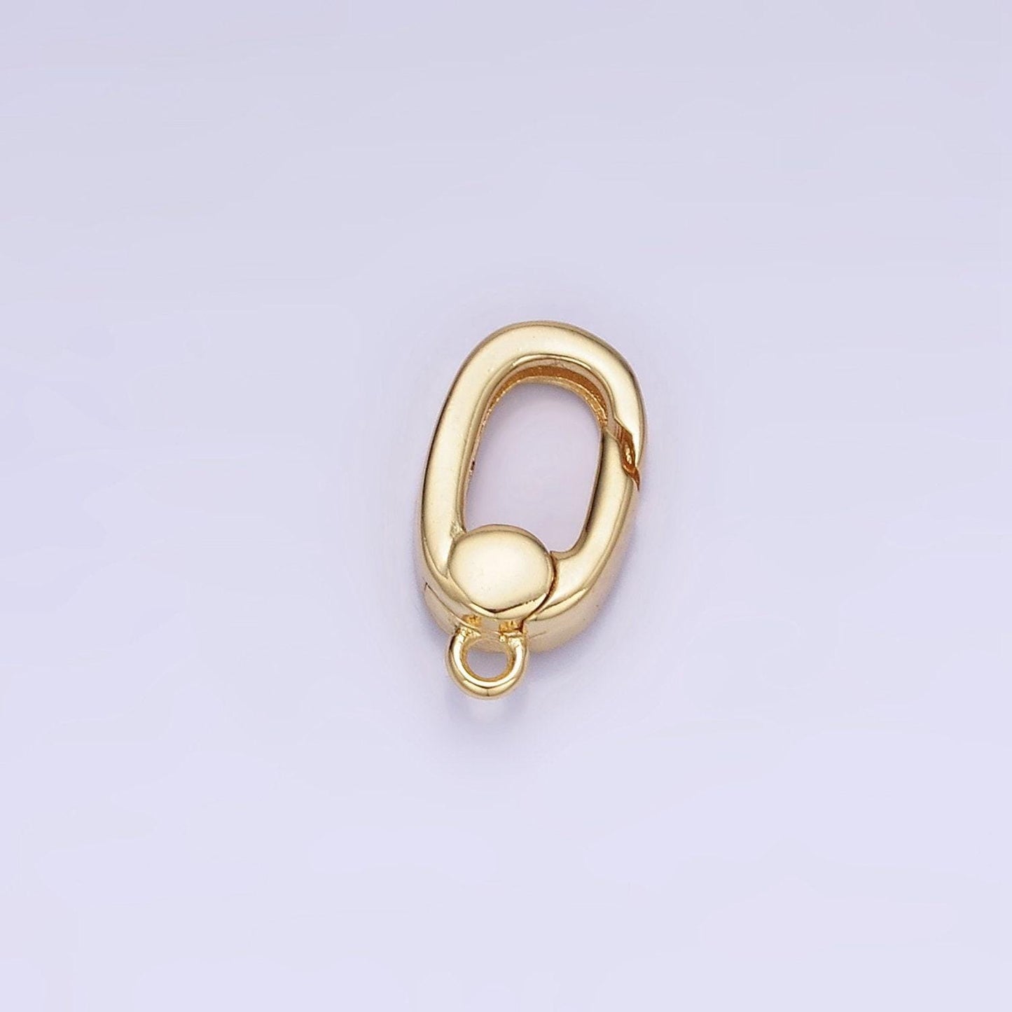 14k gold filled push gate oval clasps 12mm jewelry findings with loops for charm holder necklace bracelet component z783