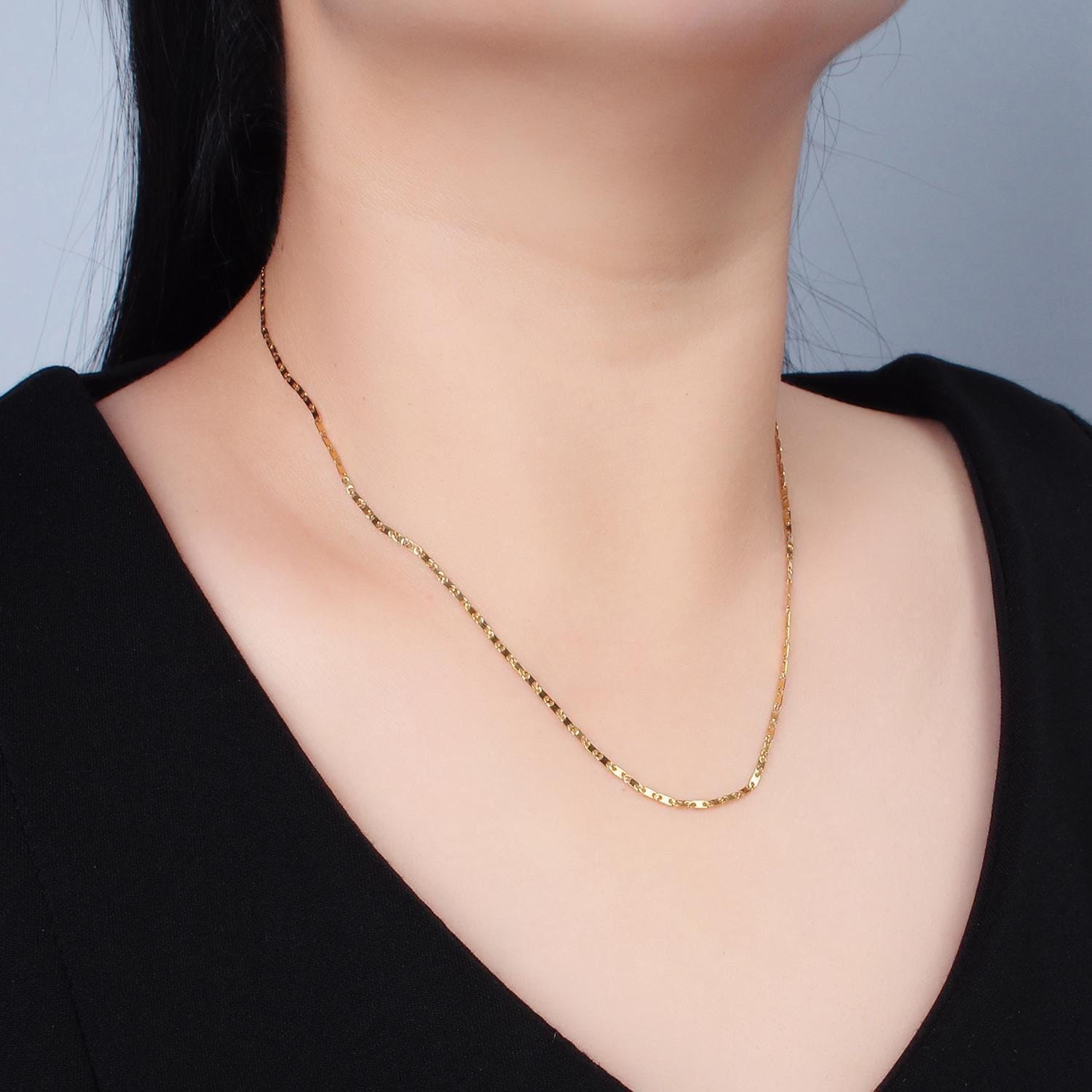 18 inch anchor mariner stainless steel chain necklace in gold & silver | wa-2598 wa-2599