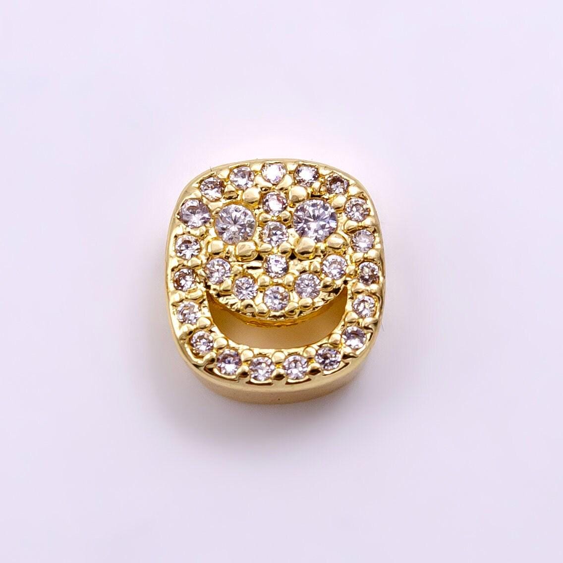8mm cubic gold happy smile beads happy face bead spacer emoji charm for bracelet necklace supply, b882