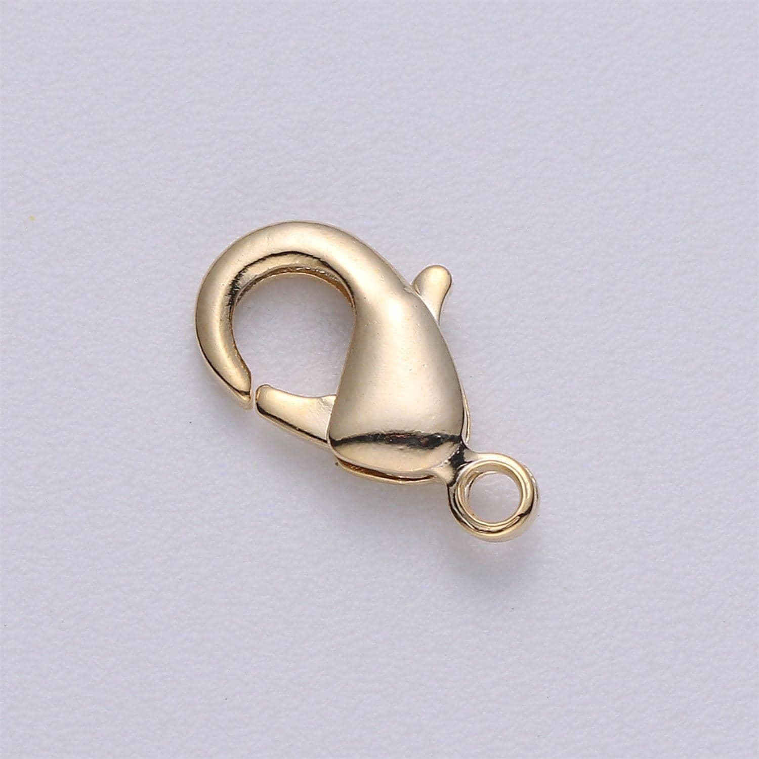 1pc 5 different colors available lobster clasp,14k, 18k, rosegold, silver, black lobster claw for jewelry making, size option 12mmx7mm, 117