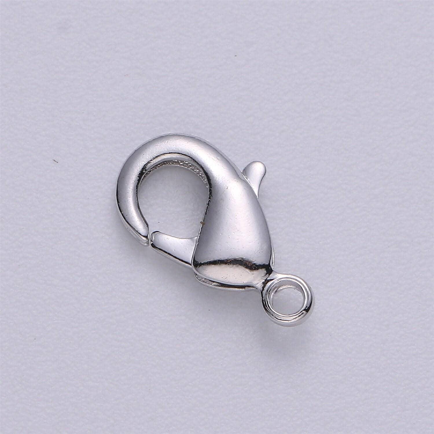 1pc 5 different colors available lobster clasp,14k, 18k, rosegold, silver, black lobster claw for jewelry making, size option 12mmx7mm, 117