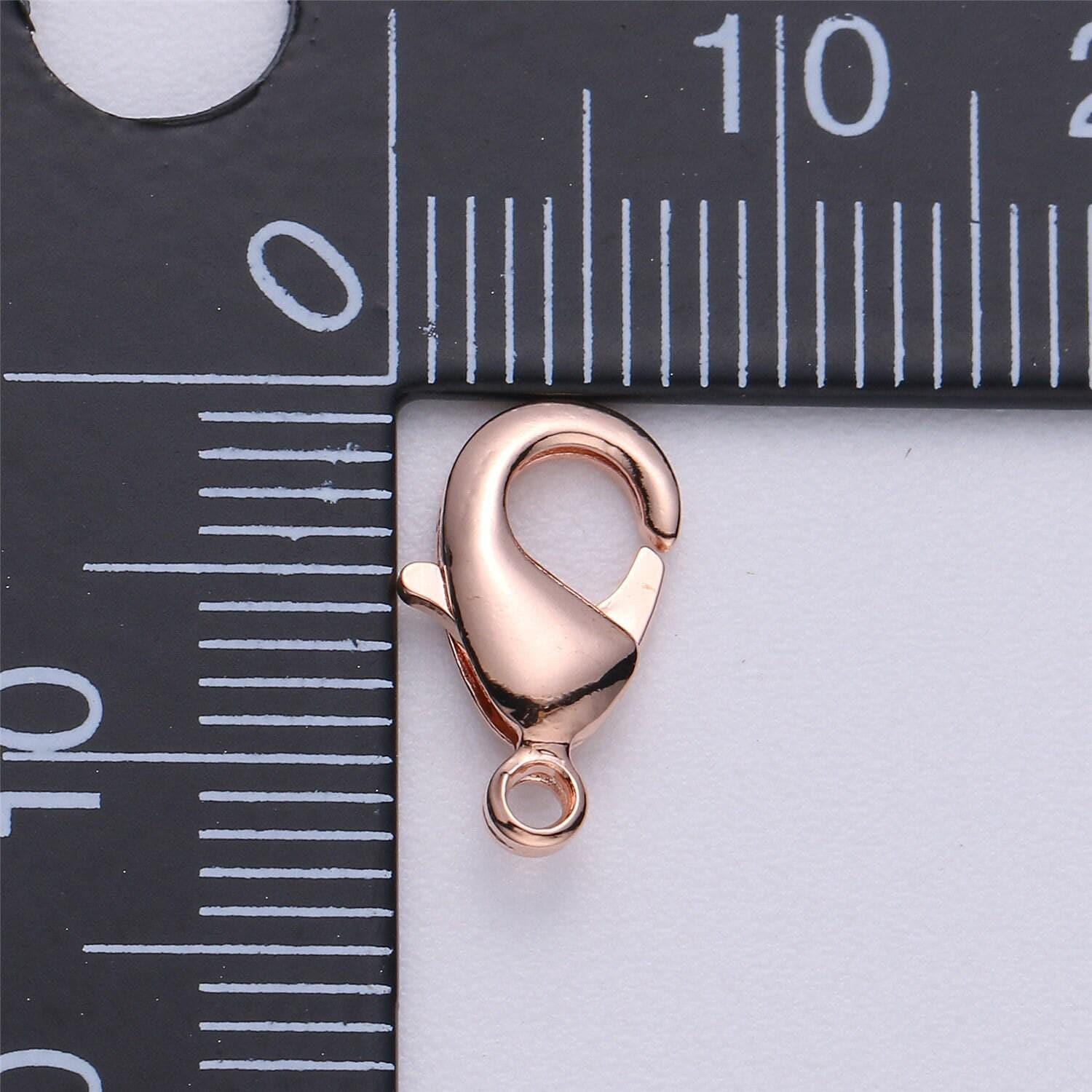 1pc 5 different colors available lobster clasp,14k, 18k, rosegold, silver, black lobster claw for jewelry making, size option 12mmx7mm, 117