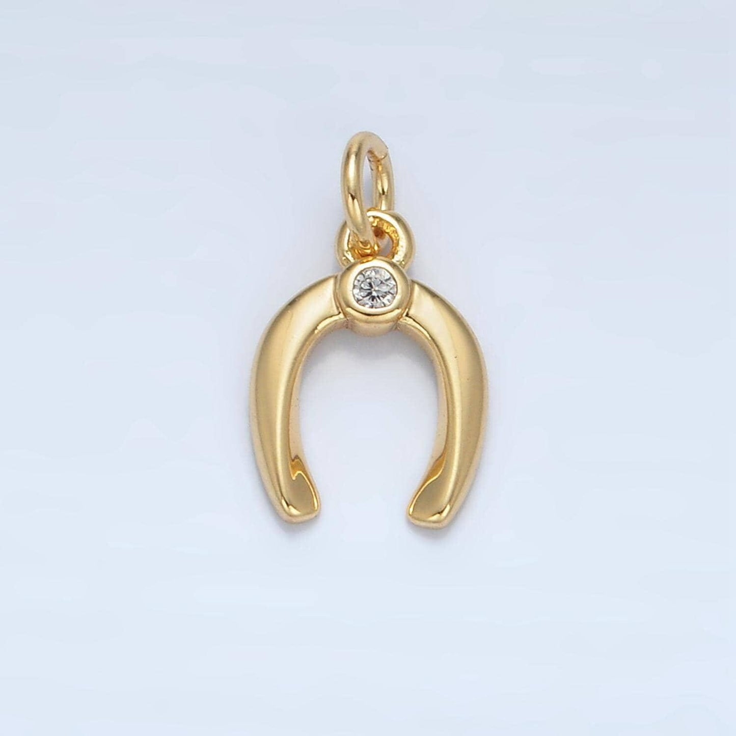 Mini gold horseshoe charms 24k gold filled cz horse shoe pendant silver lucky charm bracelet necklace for diy jewelry making supply x592