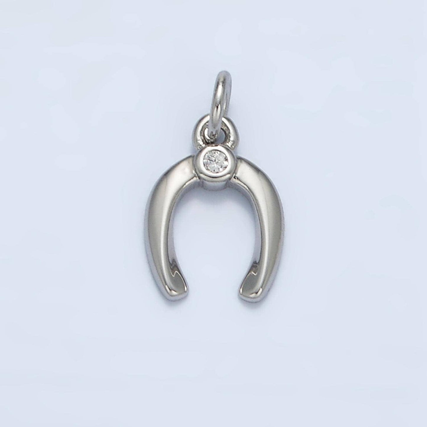 Mini gold horseshoe charms 24k gold filled cz horse shoe pendant silver lucky charm bracelet necklace for diy jewelry making supply x592