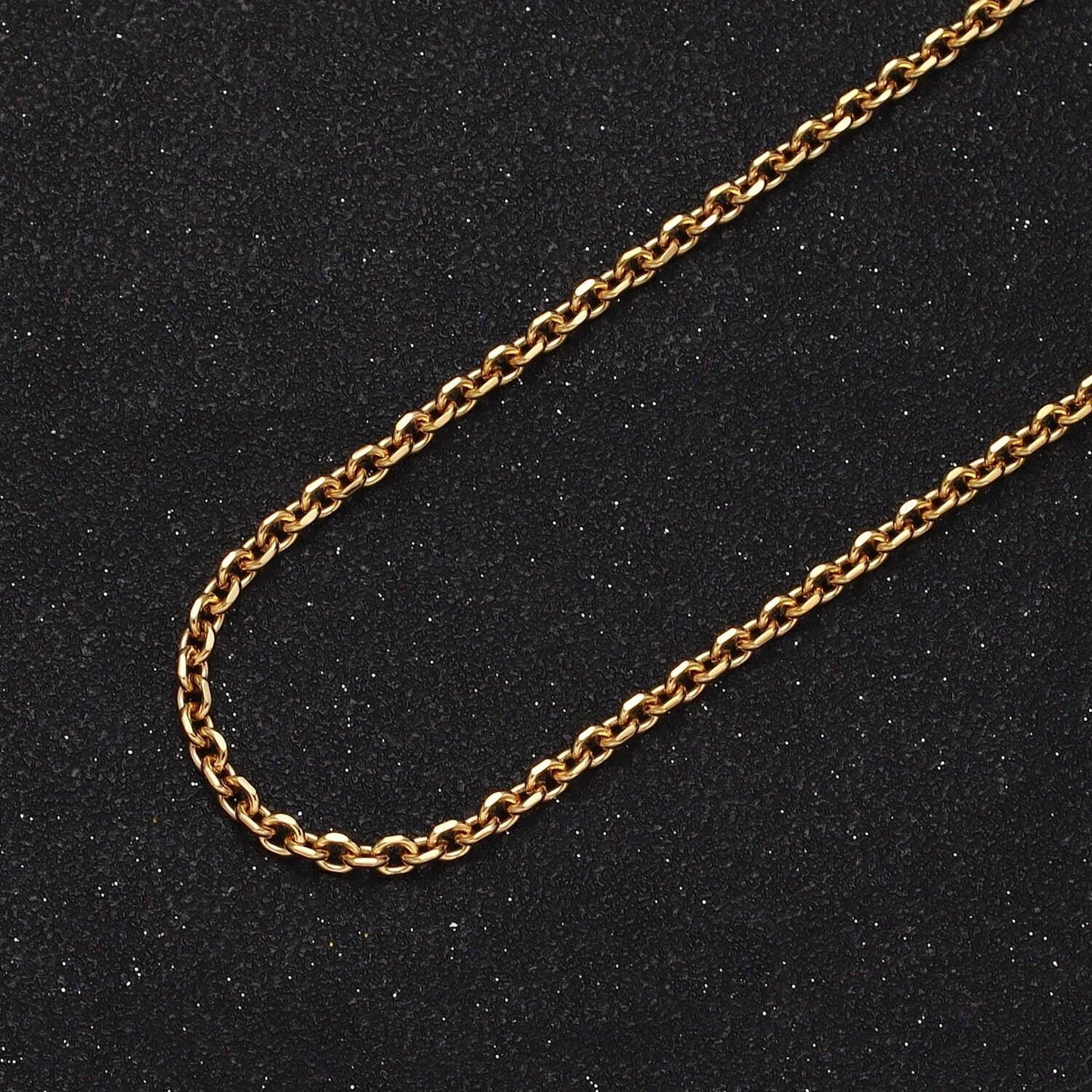 24k gold filled unfinished chain by yard cable circle chain, oval link necklace chain, wholesale bulk chain jewelry making 3.00mm roll-889