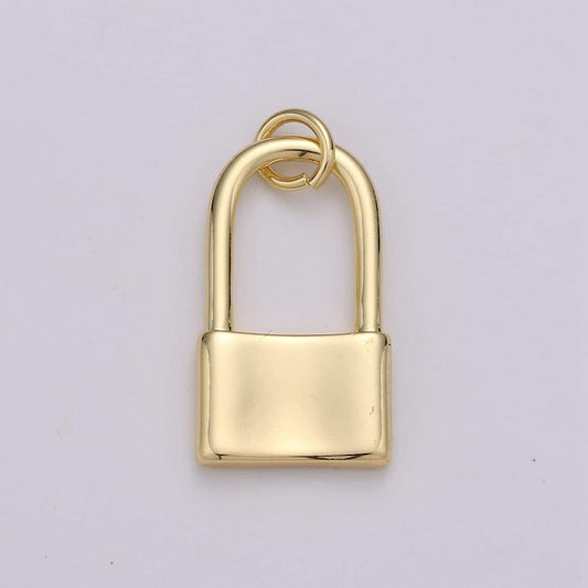 11x19mm dainty padlock charm in 24k gold filled lock charm for earring bracelet necklace. tiny small dainty gold lock charm