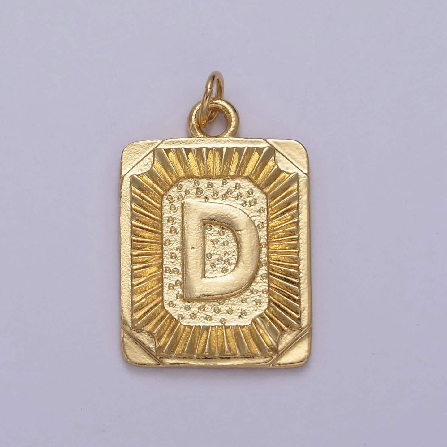 24k gold filled initial tag letter charm a - z alphabet letter tile charm pendant for personalized necklace jewelry making