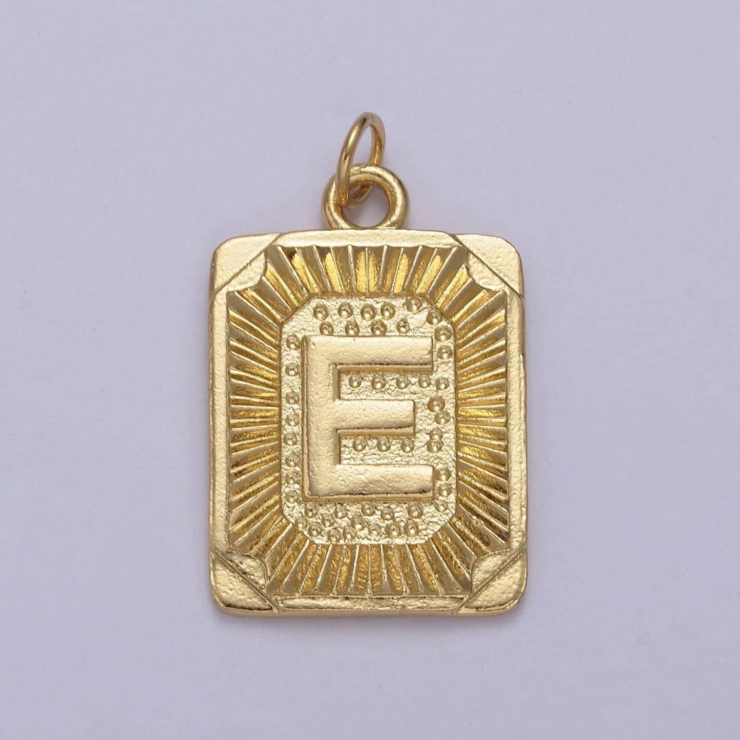 24k gold filled initial tag letter charm a - z alphabet letter tile charm pendant for personalized necklace jewelry making