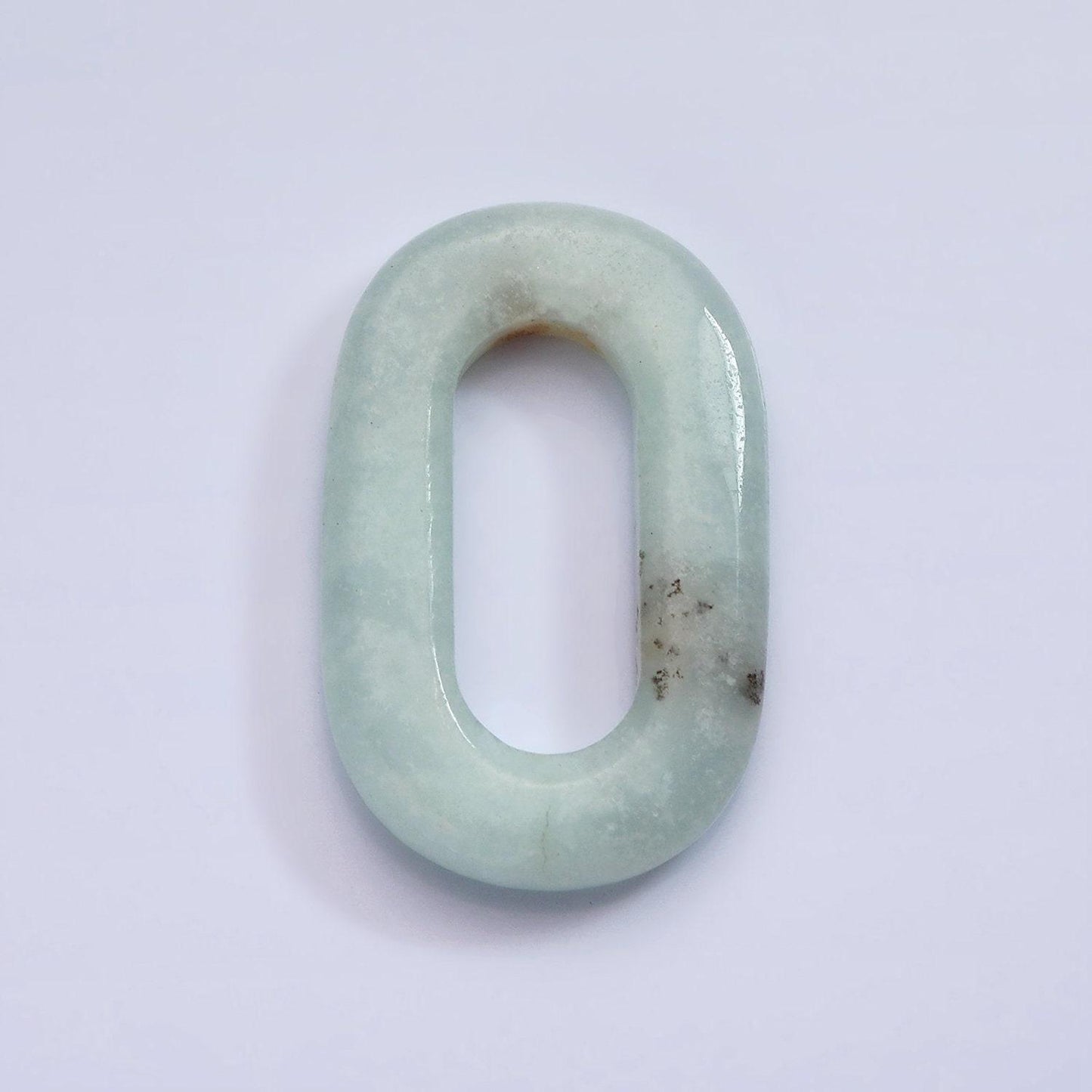 40mm amazonite natural gemstone open oblong rectangular jewelry findings | z549