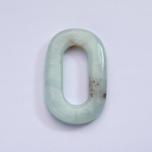 40mm amazonite natural gemstone open oblong rectangular jewelry findings | z549
