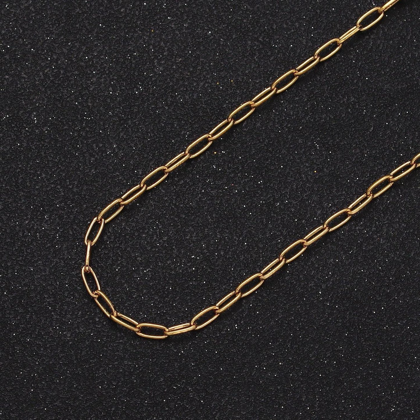 Dainty 2.6mm cable gold & silver bulk chain, 24k gold filled wholesale unfinished jewelry making chain by yard | roll-982, roll-983