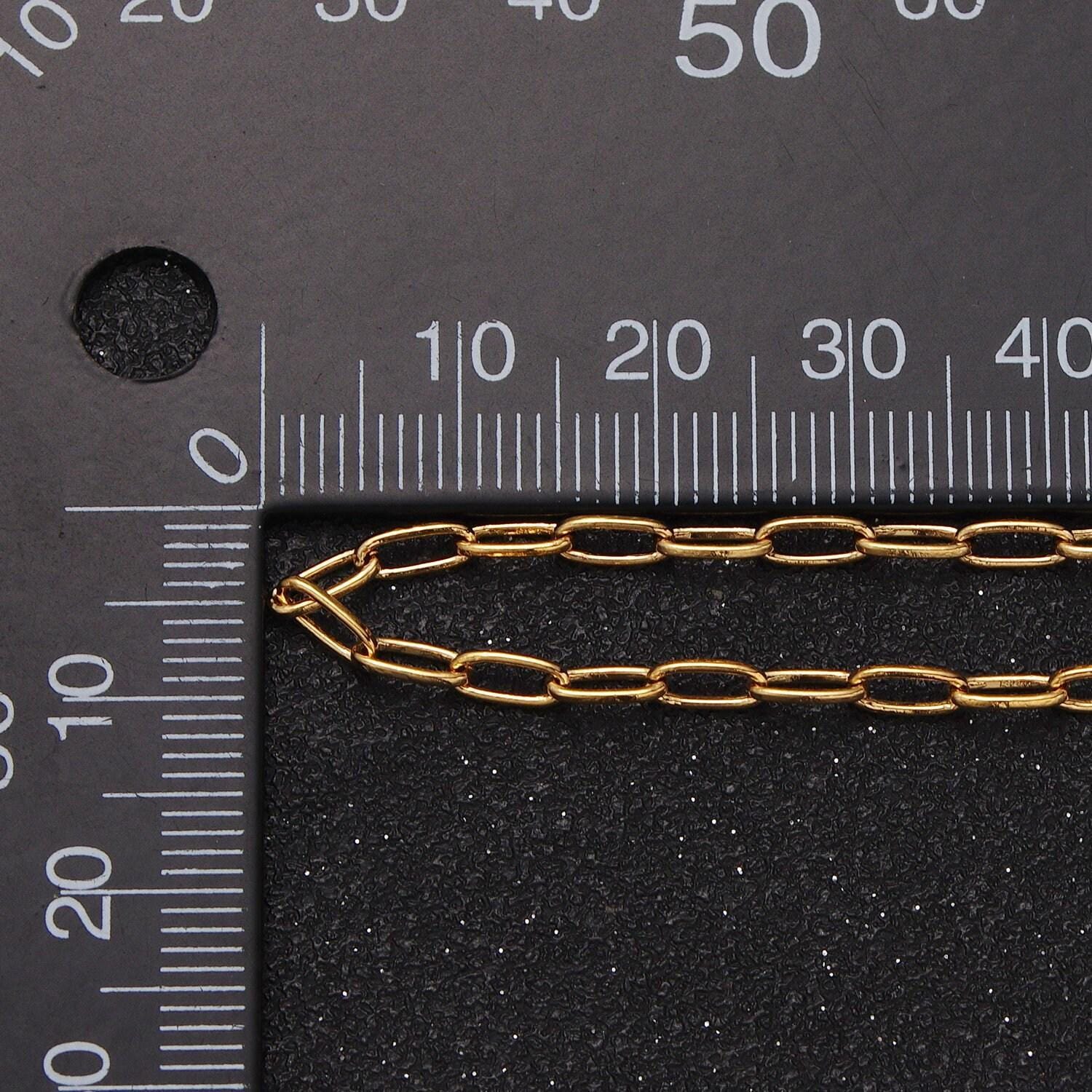 Dainty 2.6mm cable gold & silver bulk chain, 24k gold filled wholesale unfinished jewelry making chain by yard | roll-982, roll-983