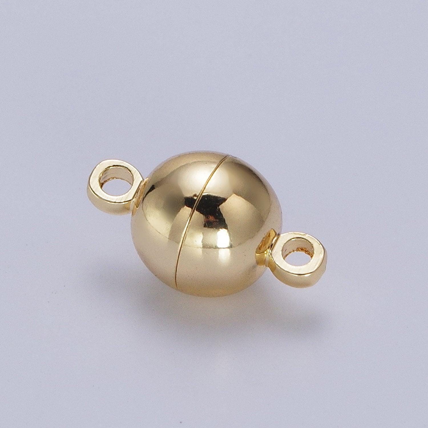 Gold magnetic jewelry clasp gold pill clasp dainty tube style clasp for jewelry making findings