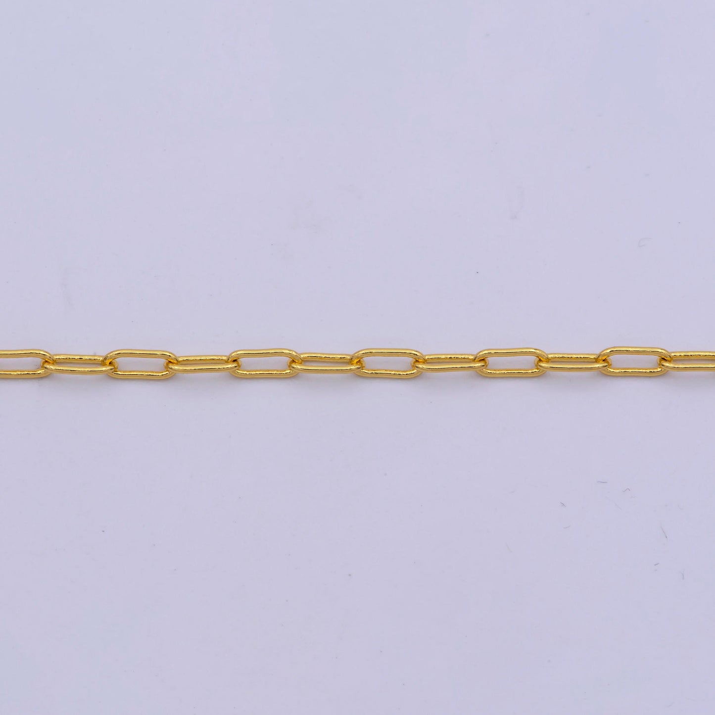 1pc 15.9'' ready to use gold thin rolo necklace chain, small paperclip chain dainty necklace, for pendant charm necklace, wa-423