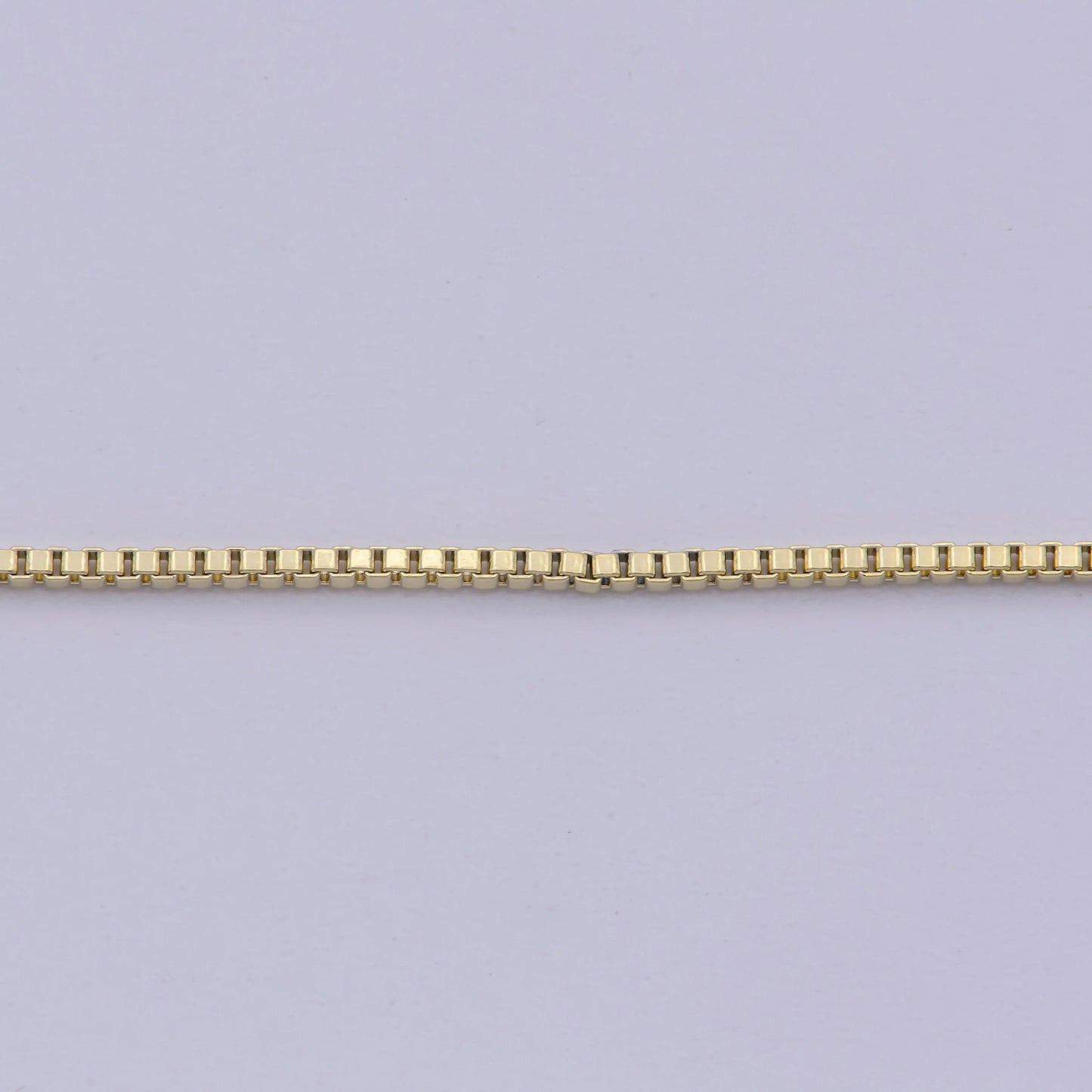 1pc 17.7'' ready to wear gold square box chain necklace, layering dainty box chain for jewelry making with pendant charm, wa-415