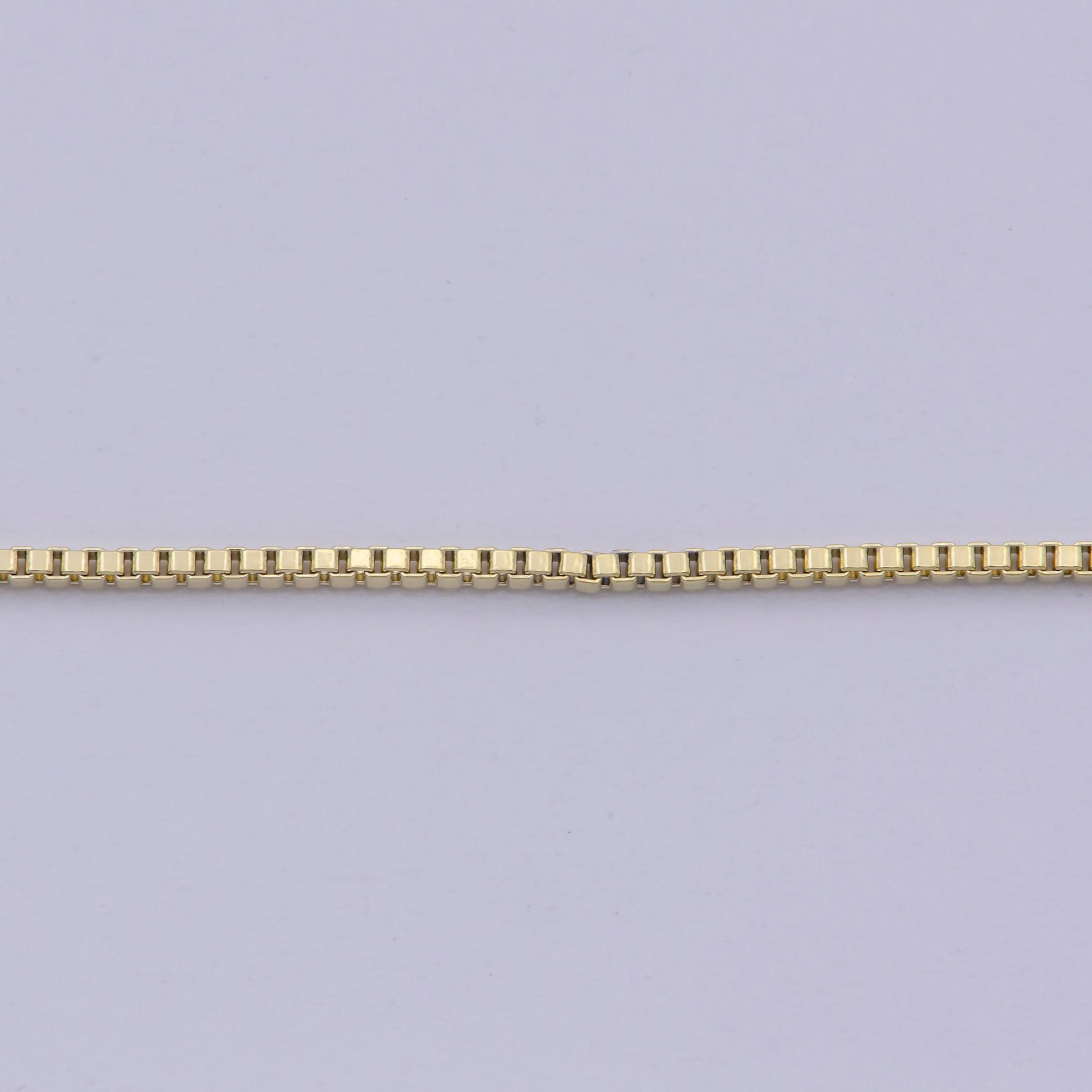 1pc 17.7'' ready to wear gold square box chain necklace, layering dainty box chain for jewelry making with pendant charm, wa-415