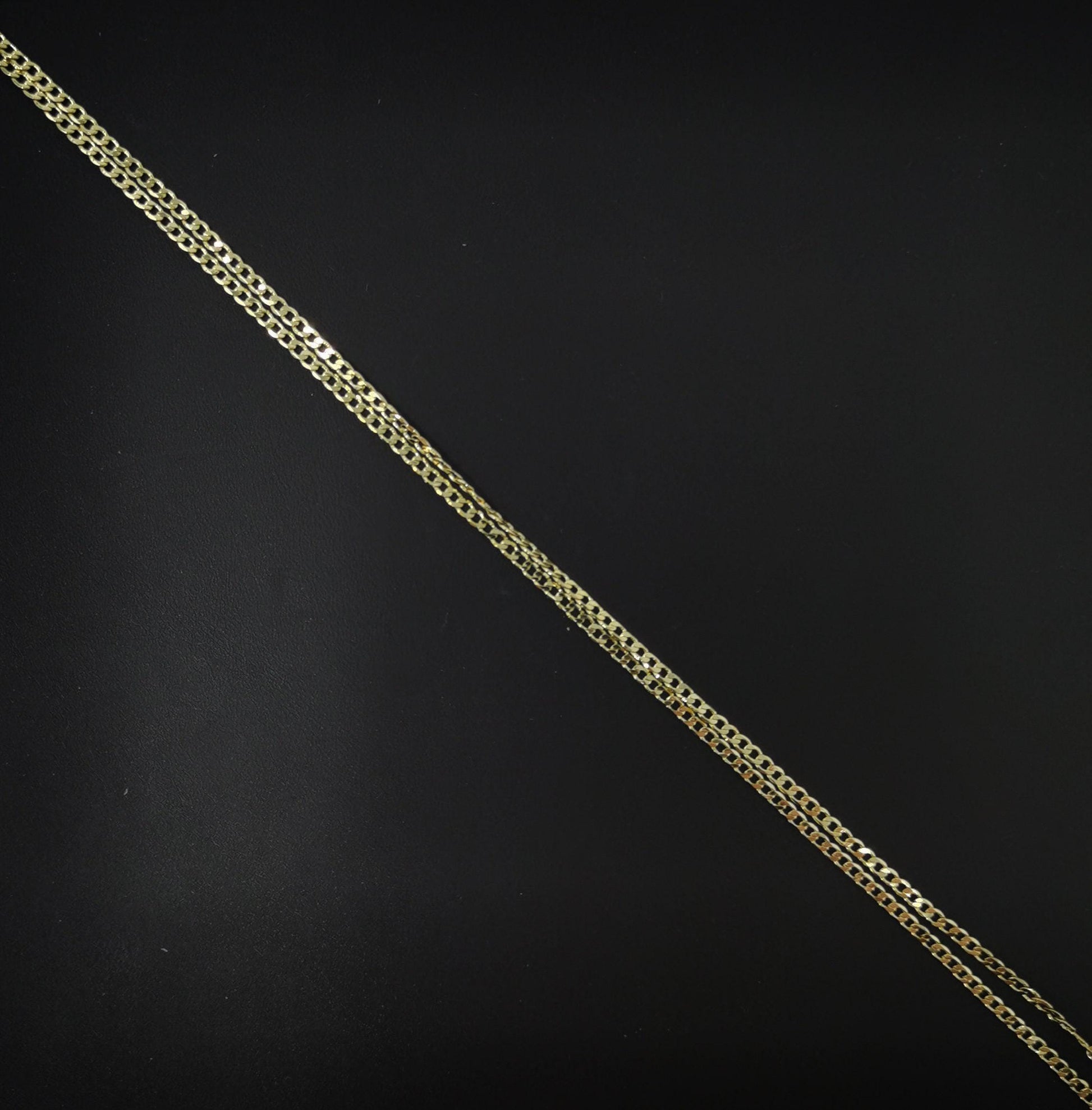 1pc 23.6'' ready to use gold cuban curb necklace chain, layer curb chain dainty necklace, for pendant charm necklace, 554