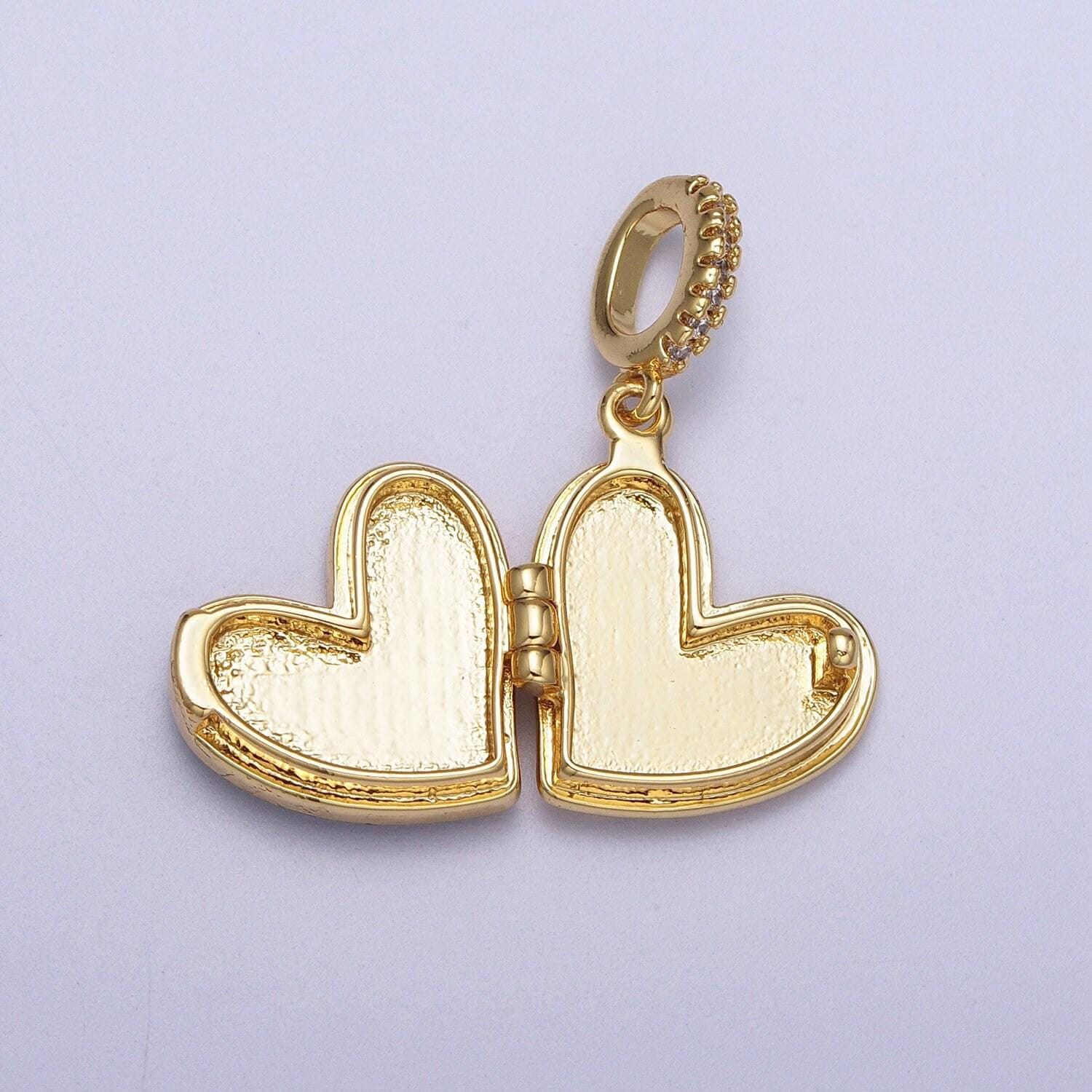 Gold heart pendant marian cross abalone, green, pink, white, shell opal love locket pendant h-106