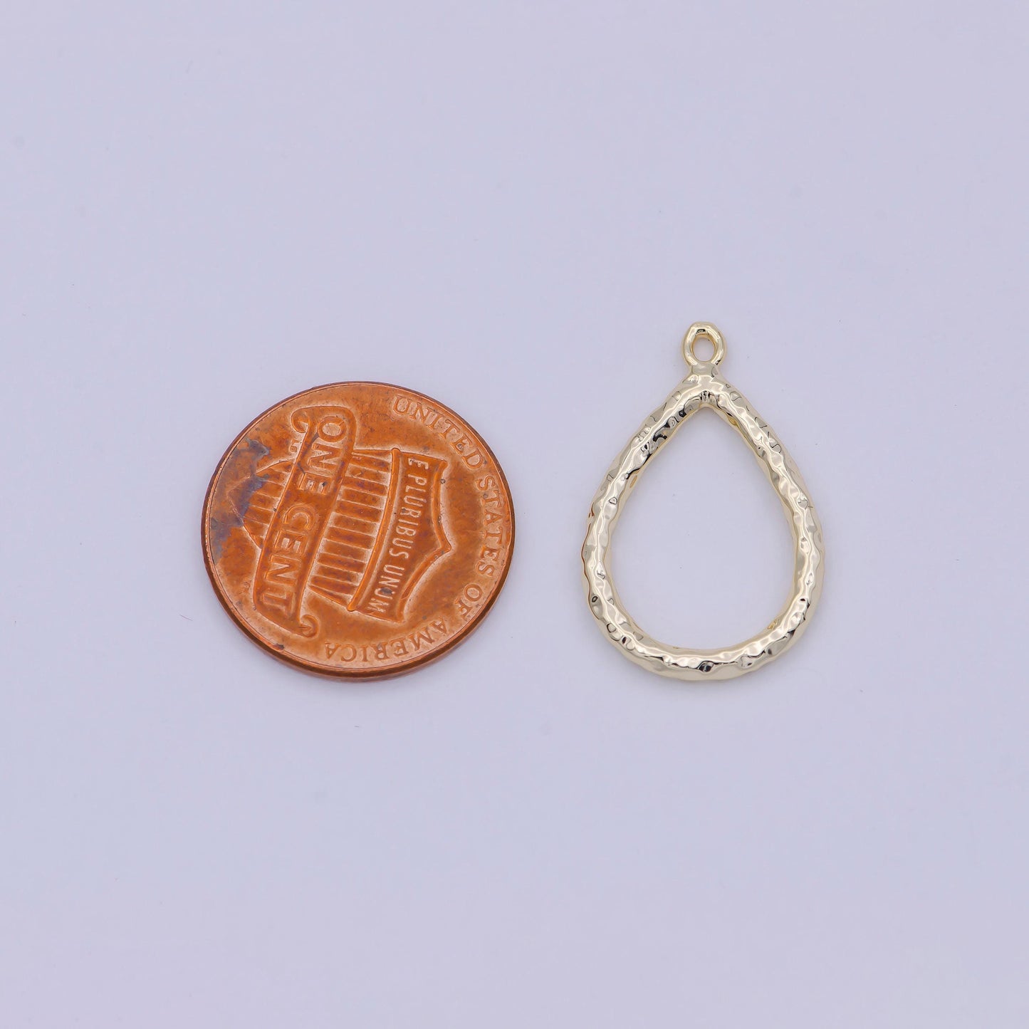 Mini gold tear drop charm, rustic teardrop pendant for necklace earring bracelet component n-923