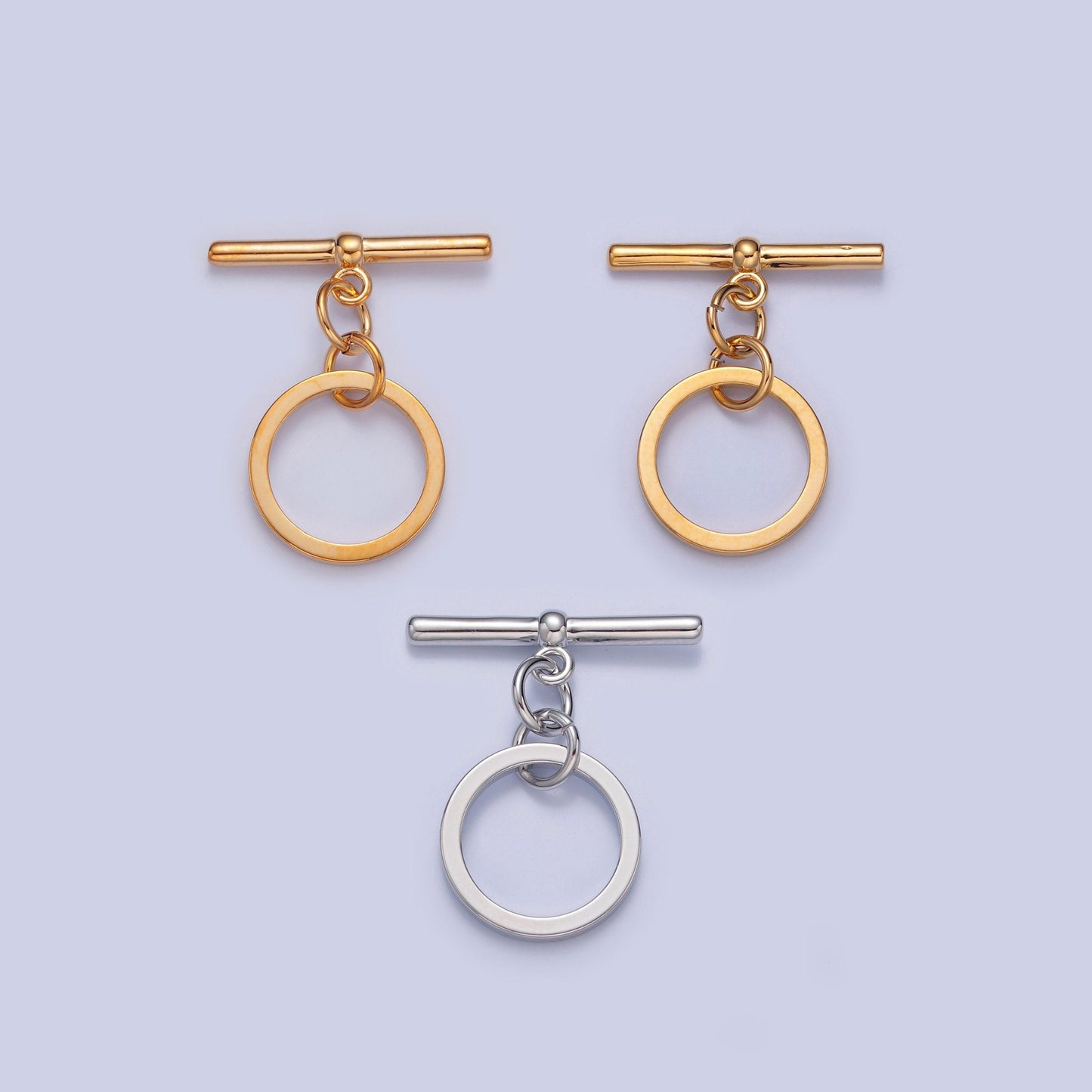 24k/14k gold filled, white-gold filled circle toggle clasp, jewelry clasp ot clasp for bracelet, necklace components l-751