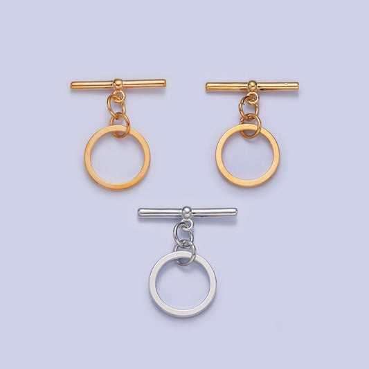 24k/14k gold filled, white-gold filled circle toggle clasp, jewelry clasp ot clasp for bracelet, necklace components l-751