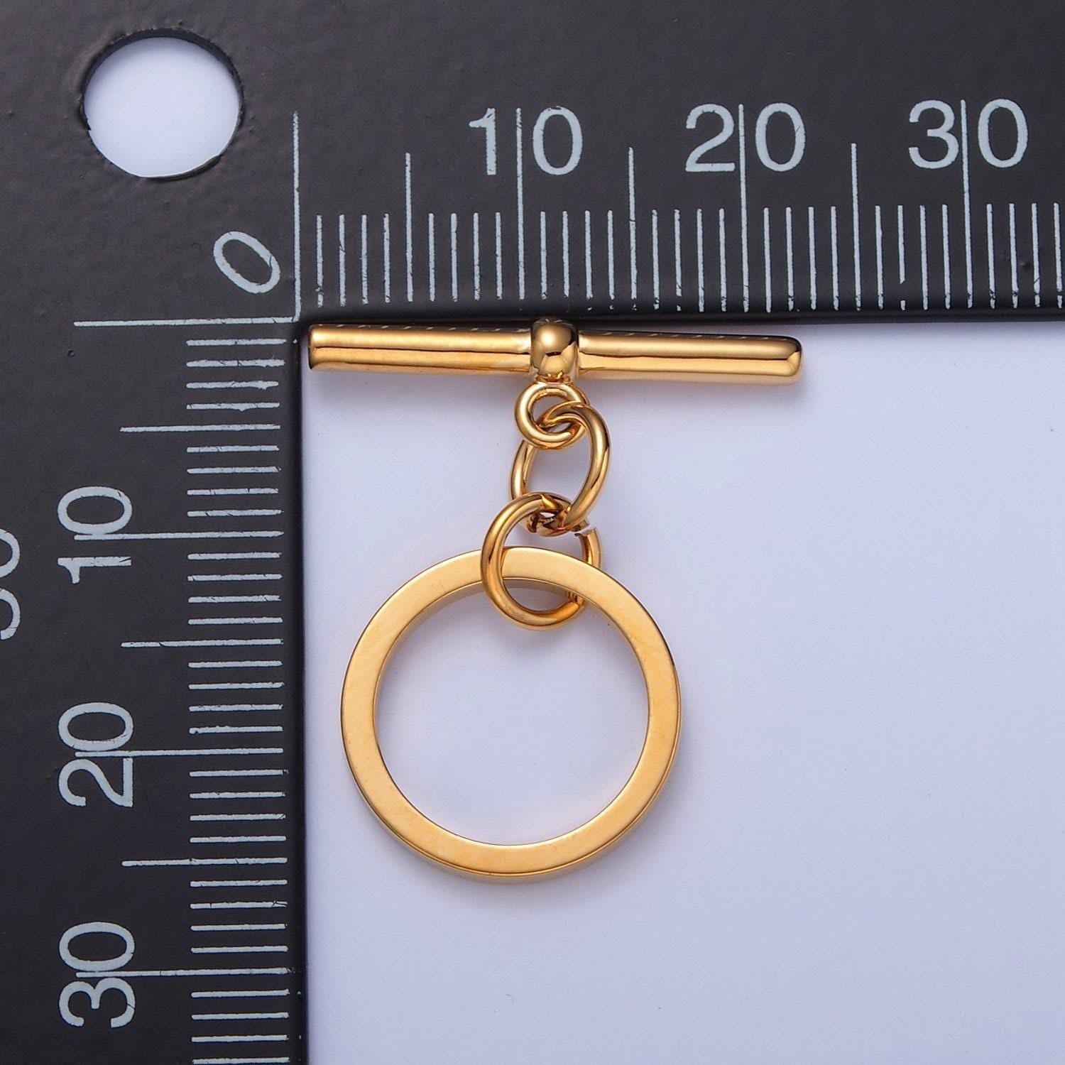24k/14k gold filled, white-gold filled circle toggle clasp, jewelry clasp ot clasp for bracelet, necklace components l-751