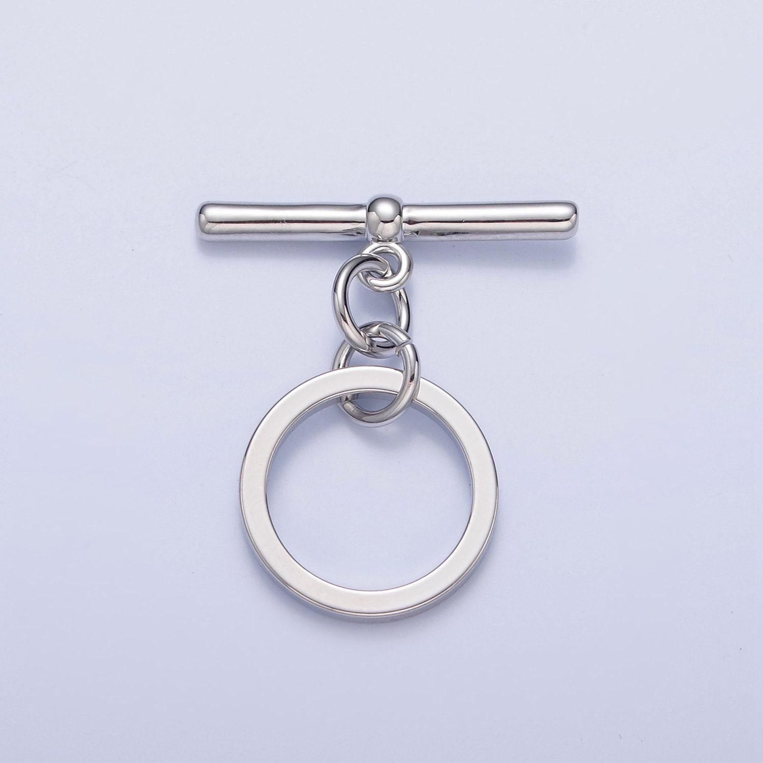 24k/14k gold filled, white-gold filled circle toggle clasp, jewelry clasp ot clasp for bracelet, necklace components l-751