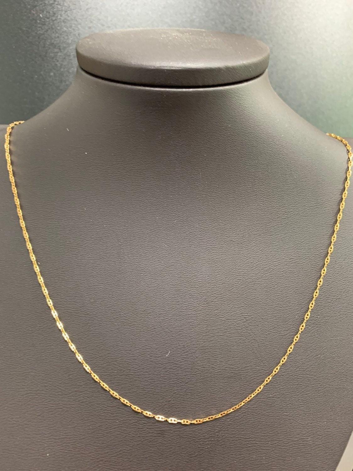 1pc 20'' ready to use 24k gold anchor necklace chain, layering mariner chain dainty necklace,for pendant charm necklace making, 238