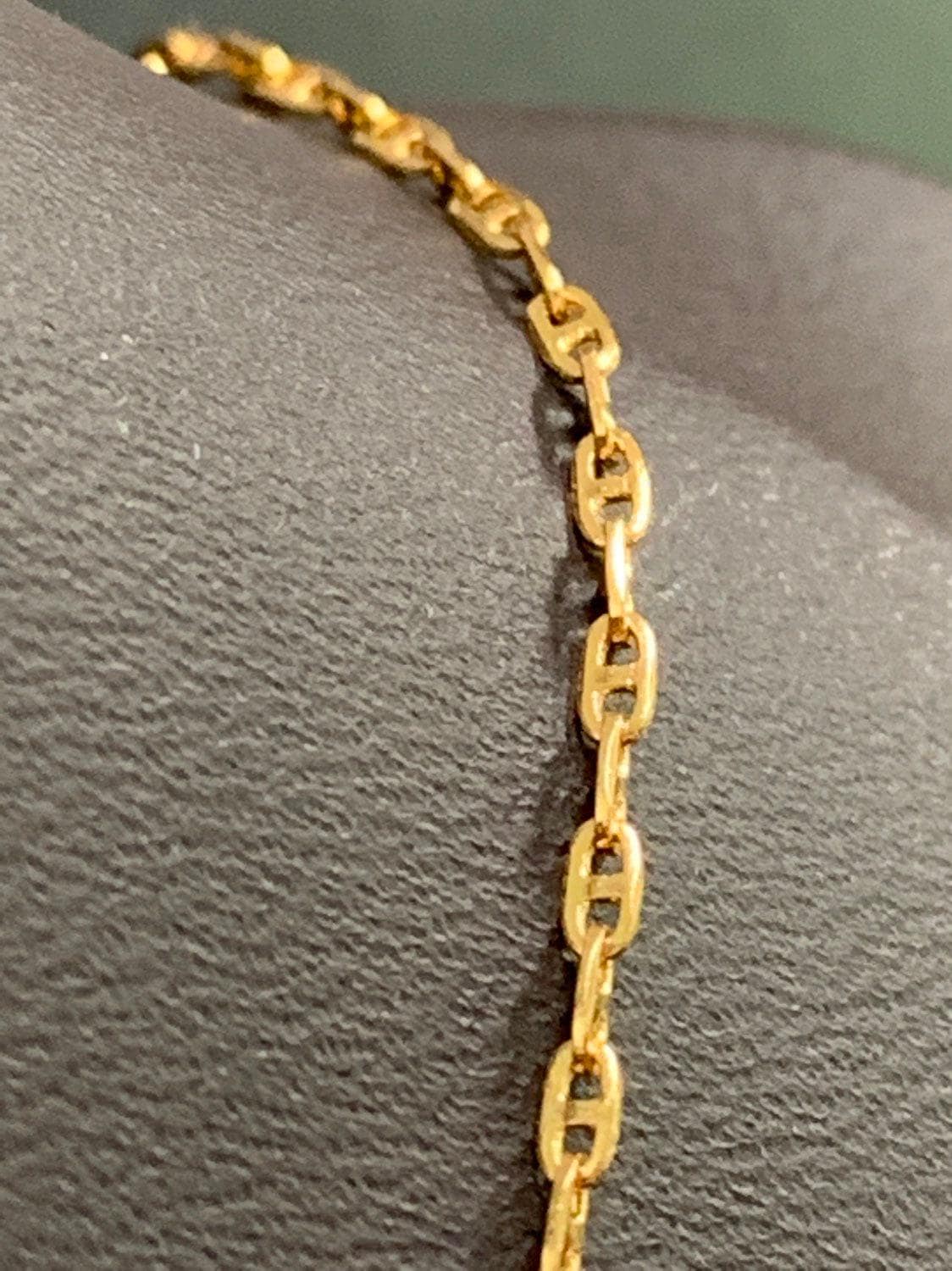 1pc 20'' ready to use 24k gold anchor necklace chain, layering mariner chain dainty necklace,for pendant charm necklace making, 238