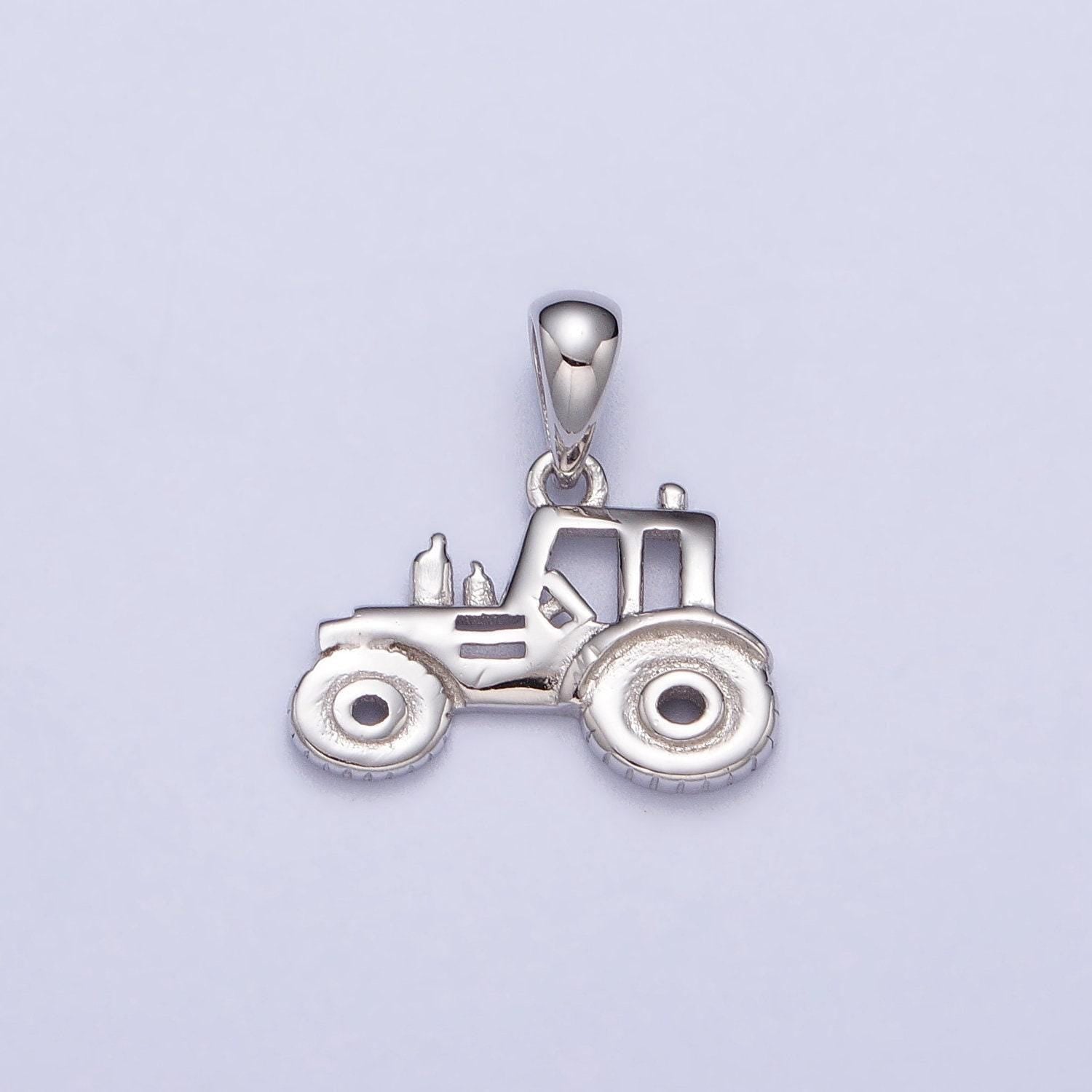 S925 sterling silver tractor charm for necklace bracelet pendant car farmer mix charm sl-388