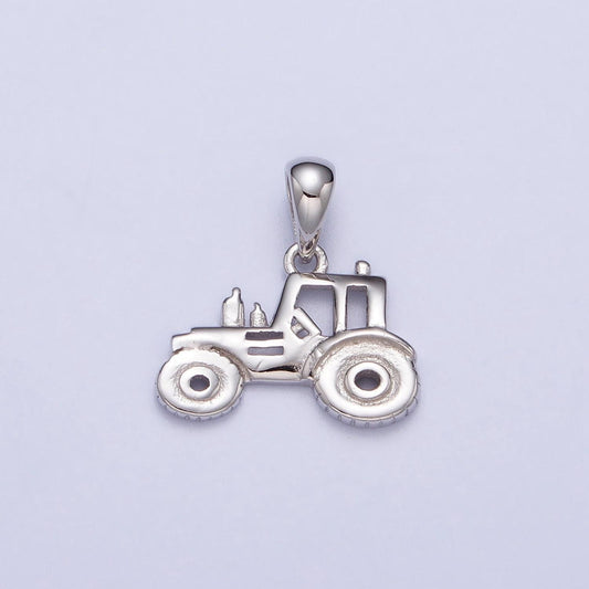 S925 sterling silver tractor charm for necklace bracelet pendant car farmer mix charm sl-388