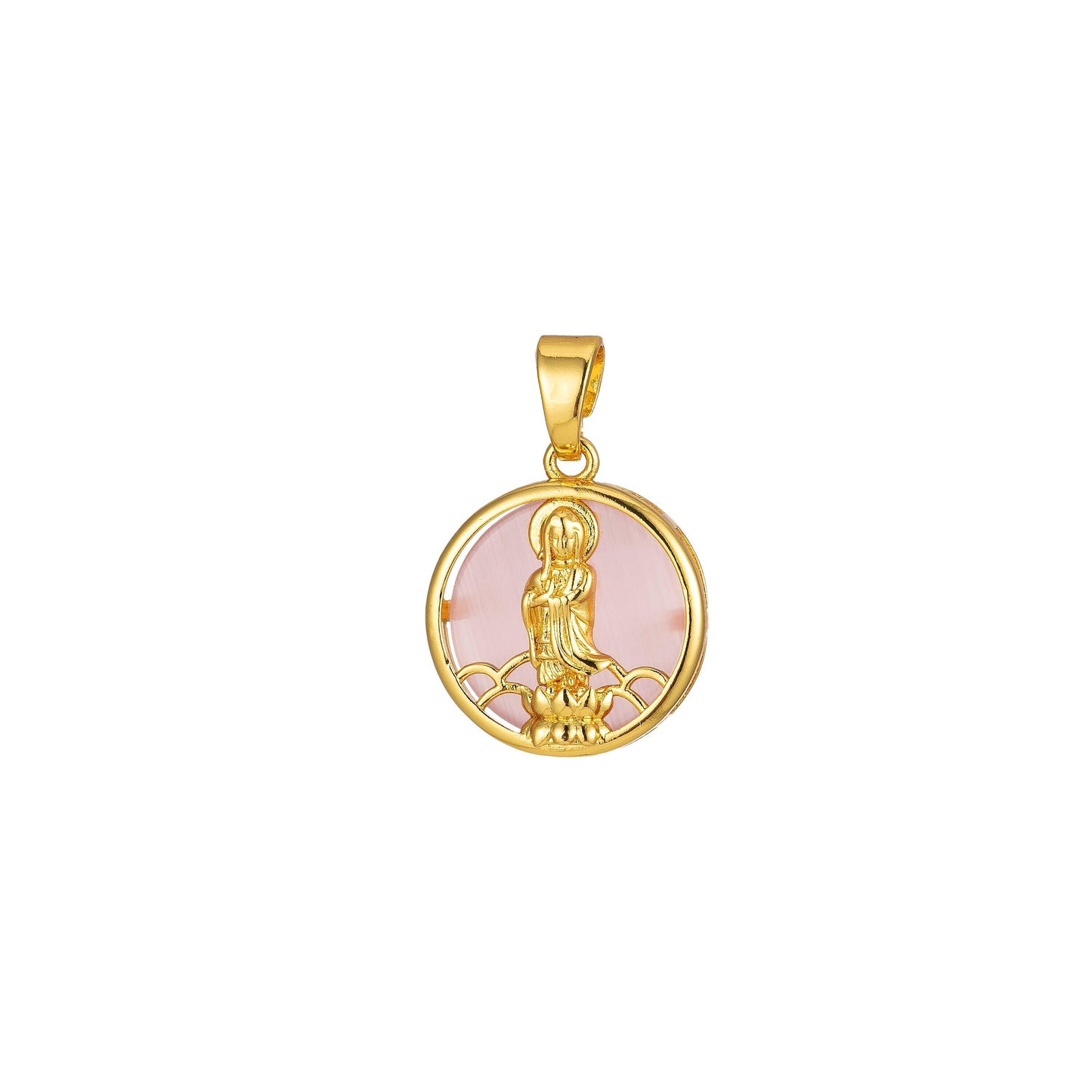 1pc quan yin pendant buddha kuan yin dainty religious necklace bracelet charm findings for jewelry making