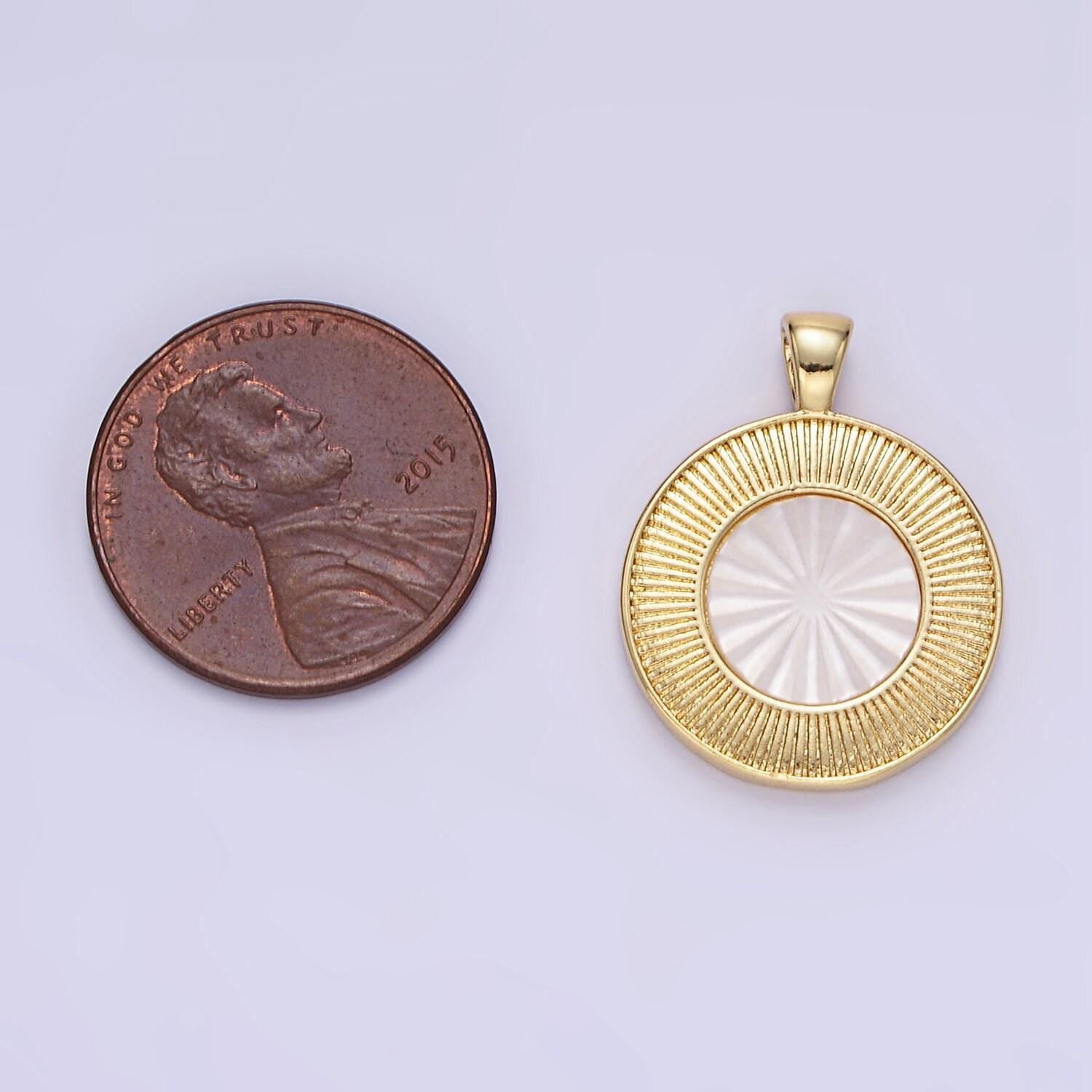 Gold filled sun charm, shell pearl sun charm sunshine, sunburst, celestial pendant, bohemian charms, jewelry diy | aa1335