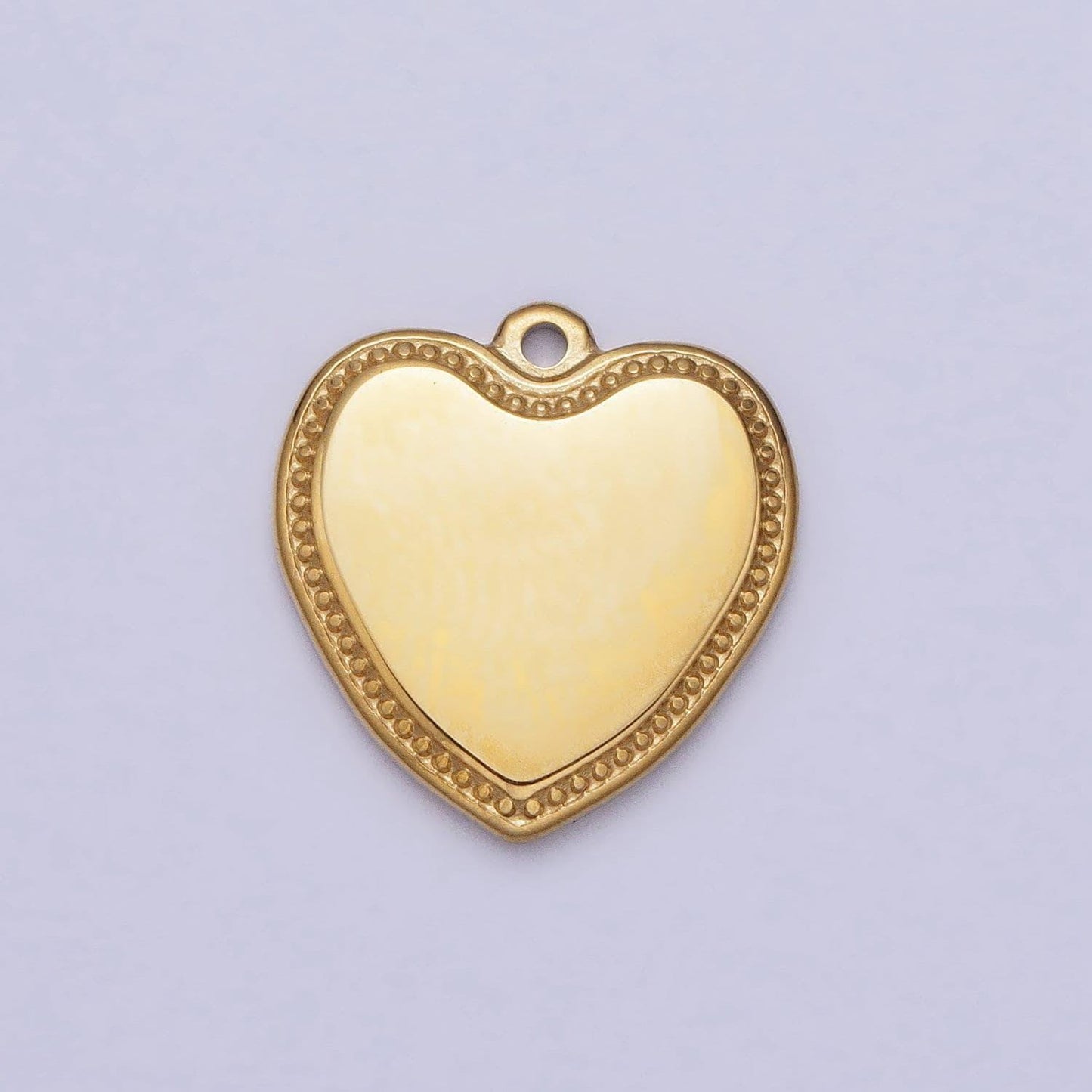 Dainty stainless steel heart charm in gold & silver love pendant lead nickel free tarnish free | p-893
