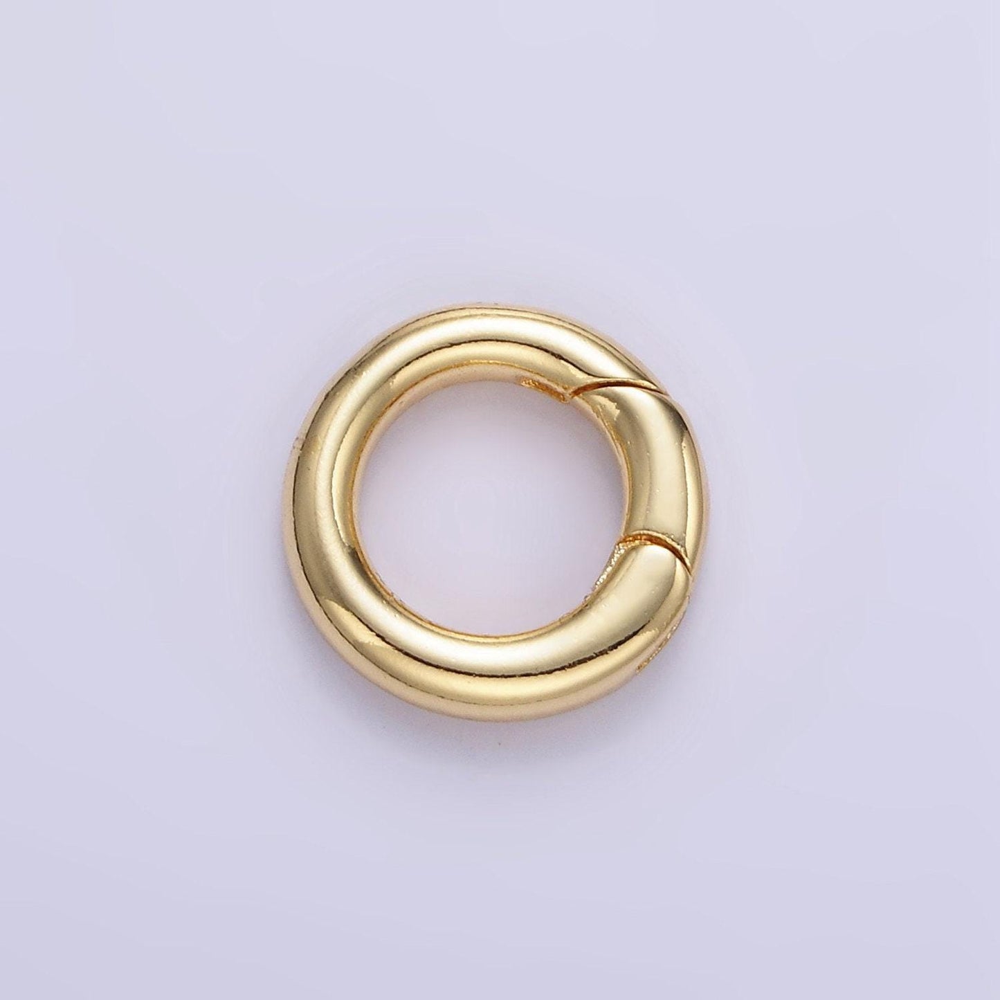 Mini push gate ring 14k gold filled clasp charm holder spring closure chain connector pendant enhancer bail for jewelry making supply l079