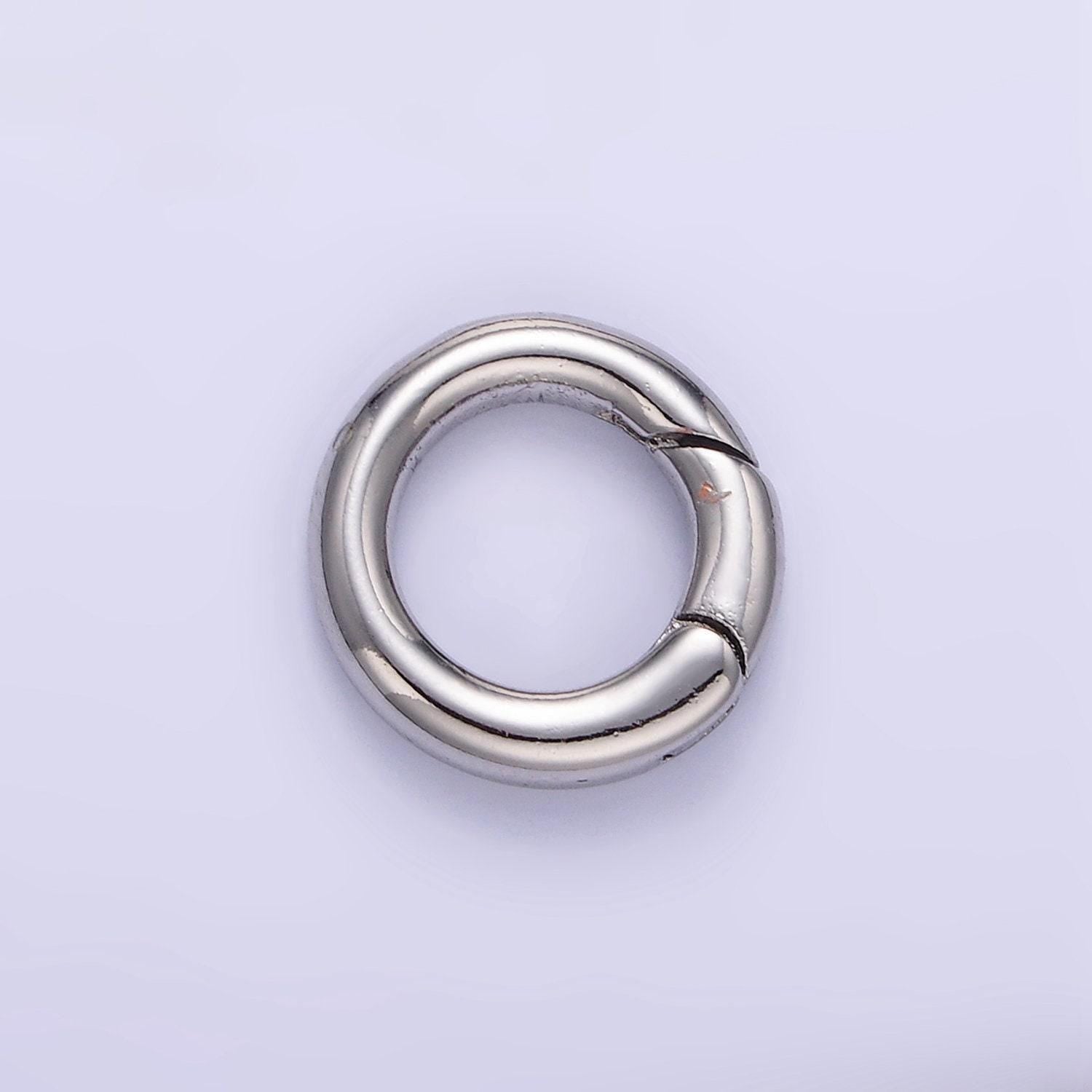 Mini push gate ring 14k gold filled clasp charm holder spring closure chain connector pendant enhancer bail for jewelry making supply l079
