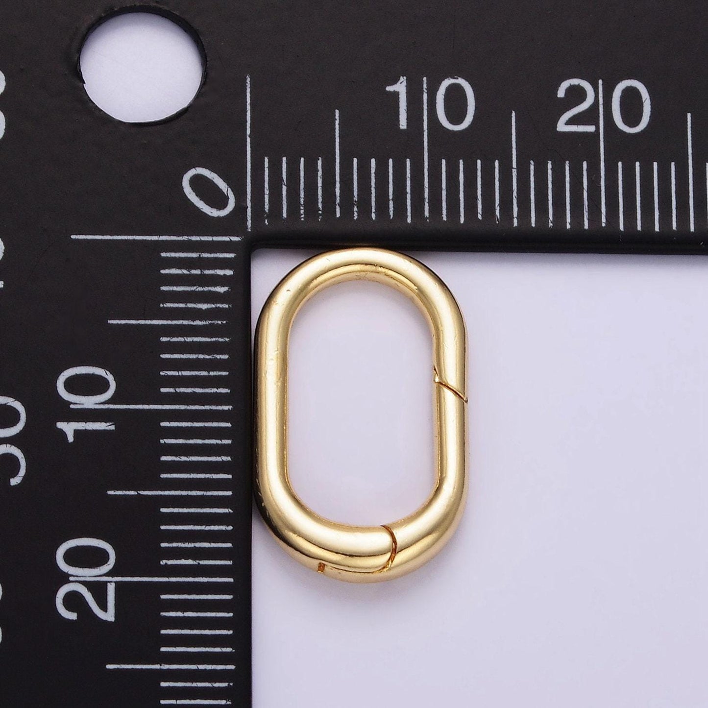 Gold & silver wide oval clasp gold filled | z-803