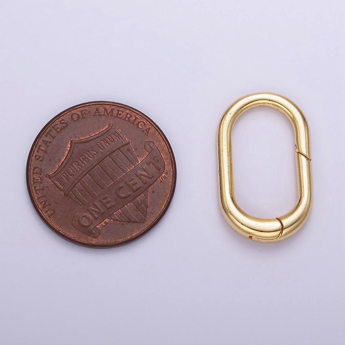 Gold & silver wide oval clasp gold filled | z-803