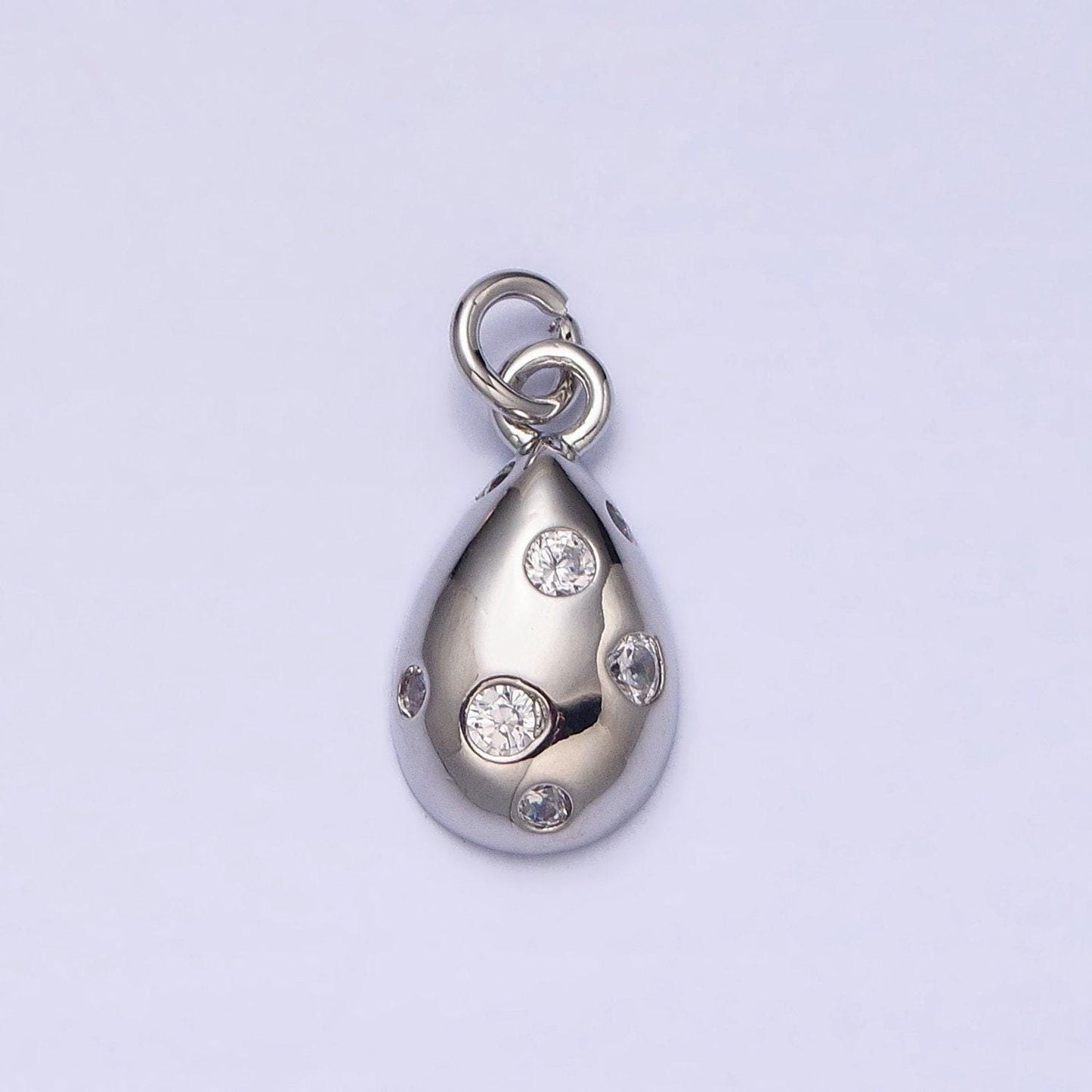 Dainty gold bubble charm, bubble pendant, bubble tear drop charm, tiny rain drop bubble charm 16k gold filled ac490