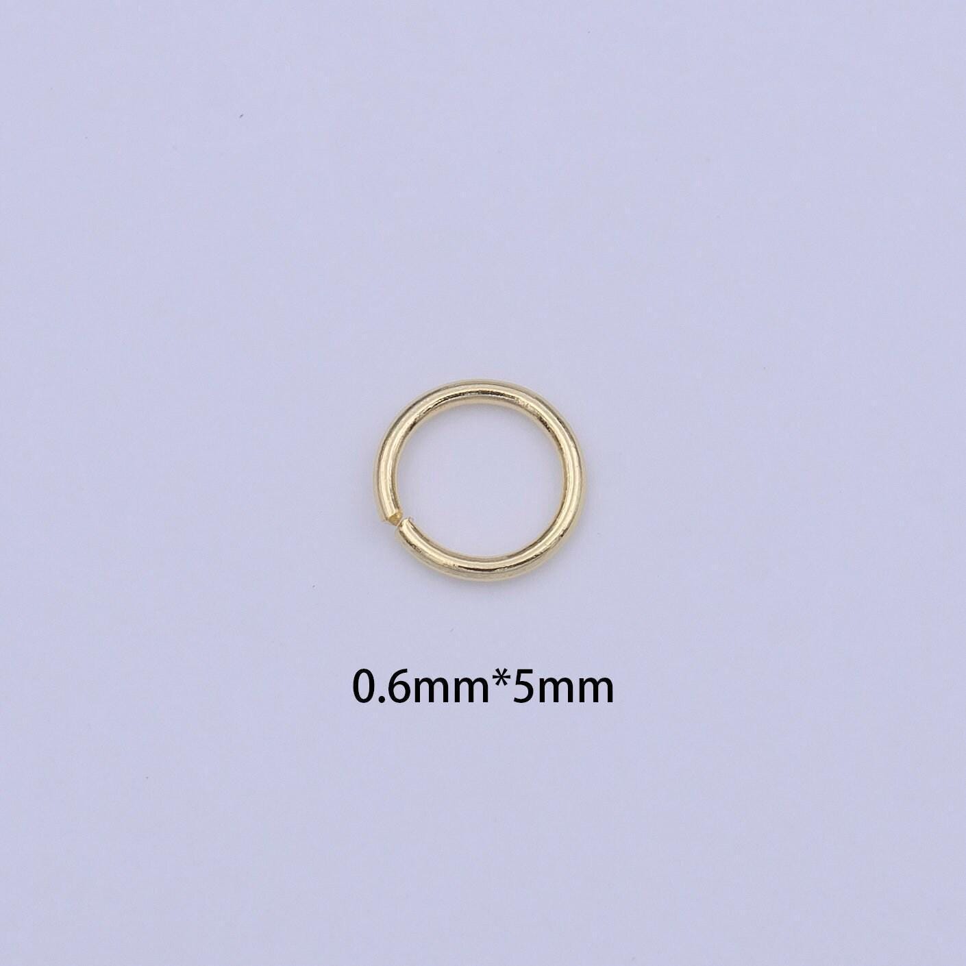 0.6mm x 5mm jump ring basic supplies gold split jump ring 22 gauge jump ring wholesale z-738